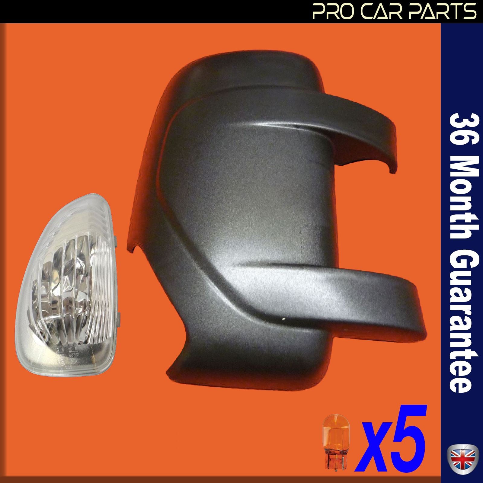 Door Wing Mirror Side Indicator Light Lens Right Side Fits RENAULT Master MK3