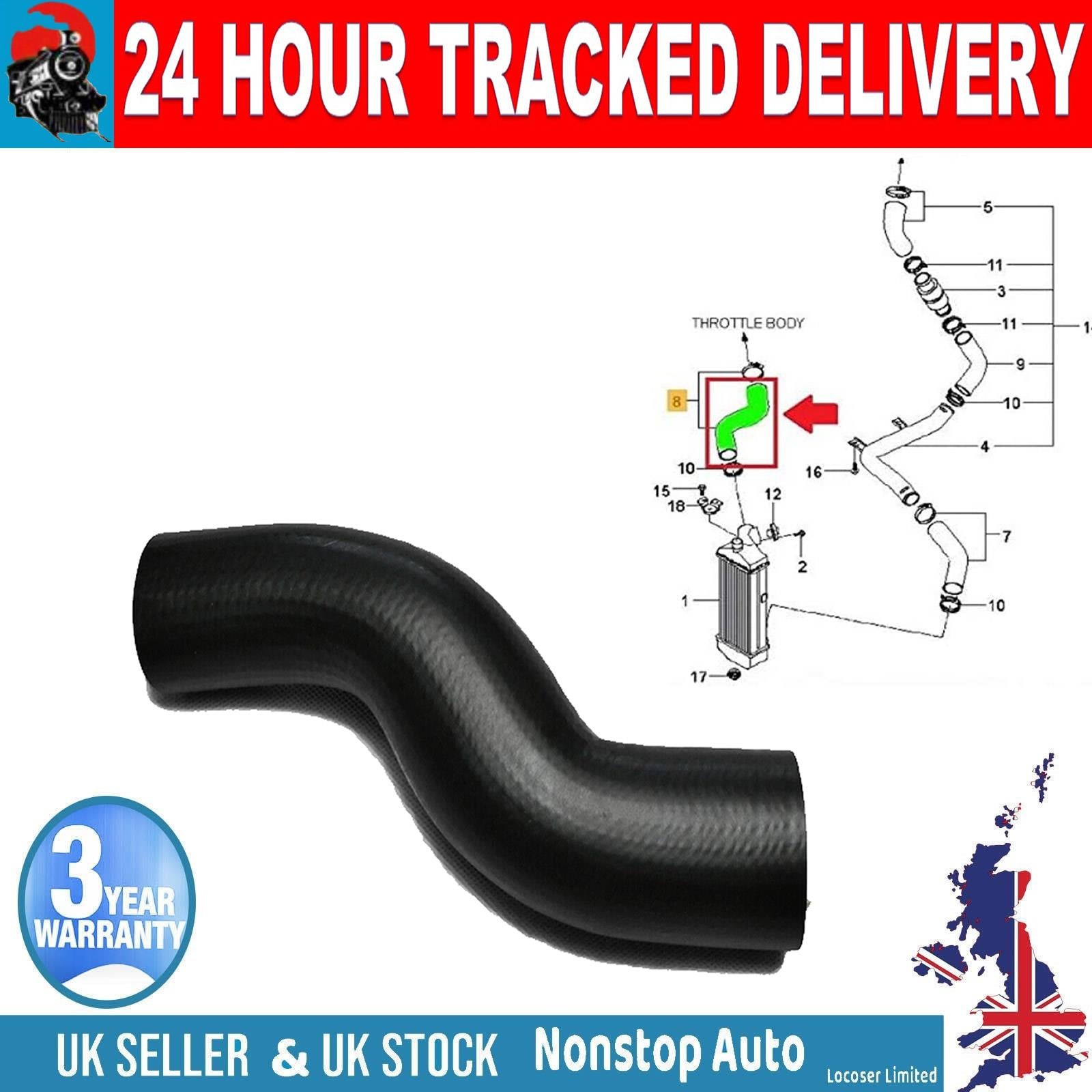 TURBO INTERCOOLER HOSE PIPE FOR HYUNDAI ACCENT 1.5 CRDI  KIA RIO 1.5 CRDI  282742A401