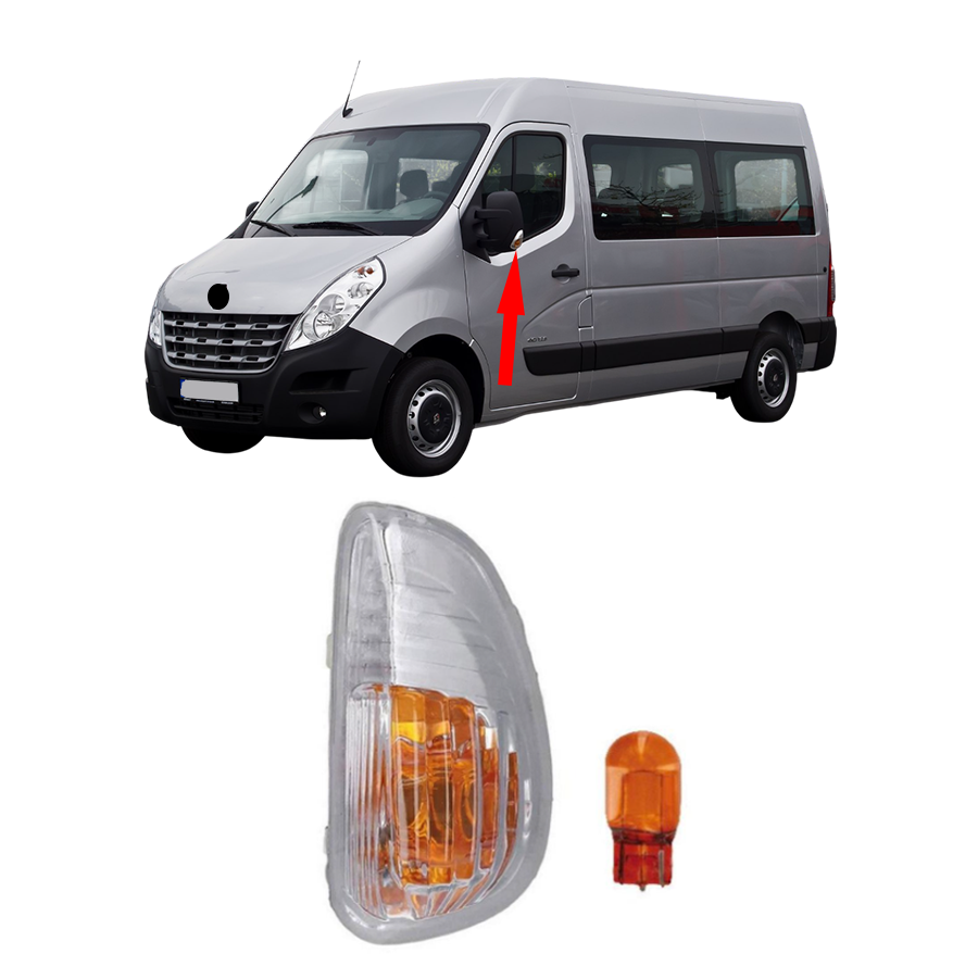 Door Wing Mirror Side Indicator Light Lens Left Side For NISSAN NV400