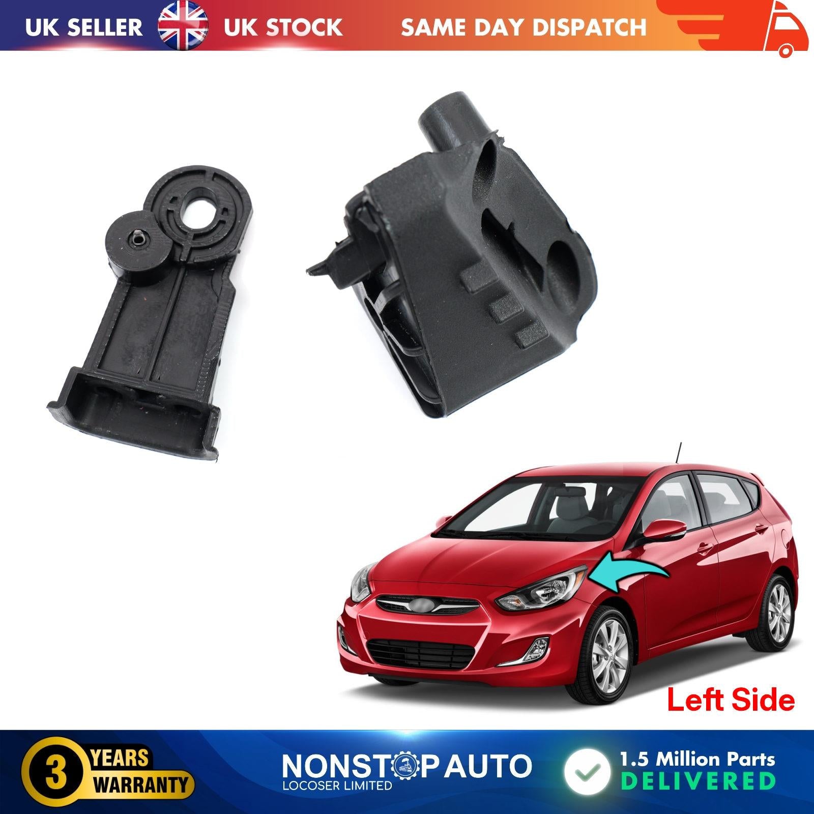 Hyundai Accent Blue Headlight repair kit bracket clips holder Left side