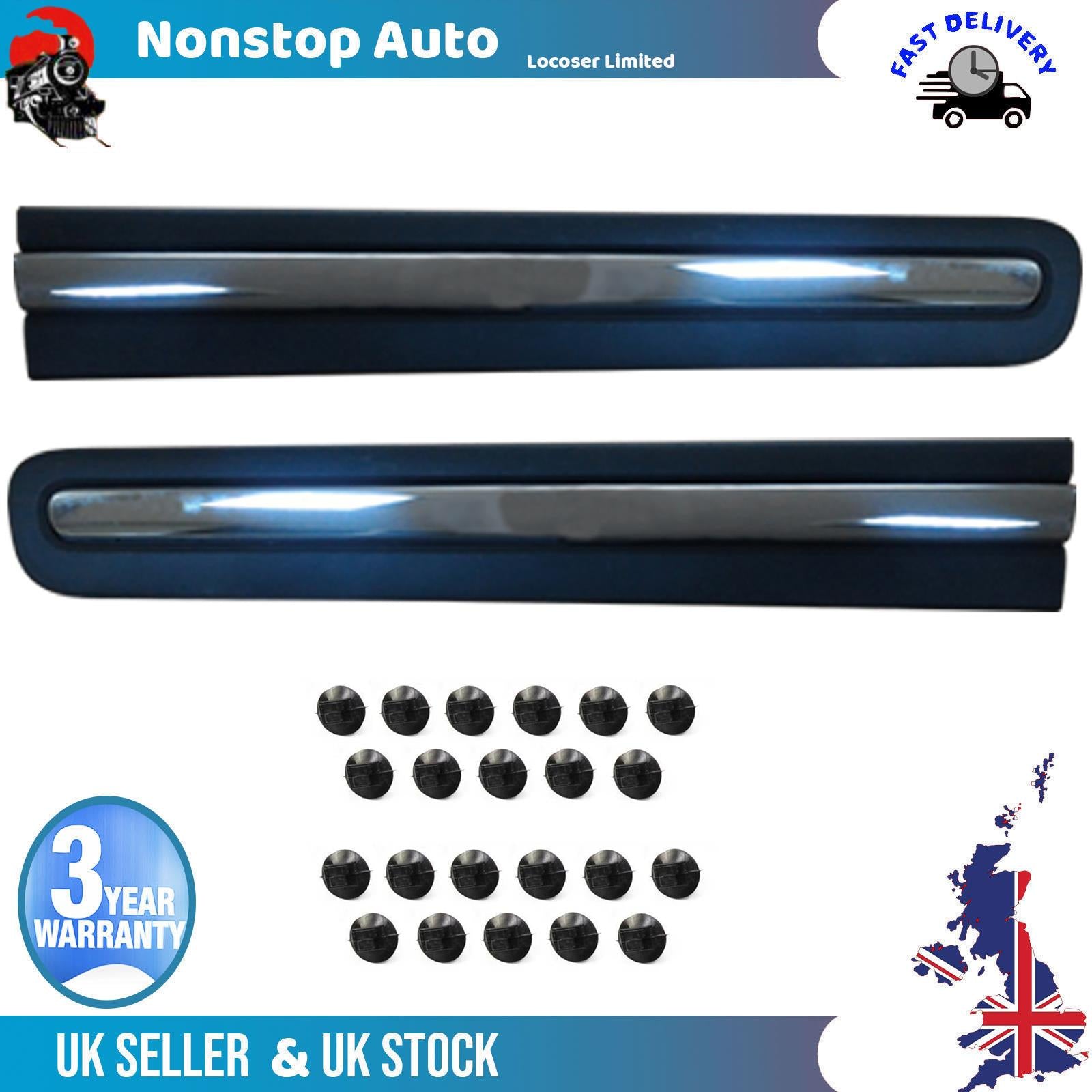 2X Door moulding Protective Trim Chrome Front R+L For FIAT  500L