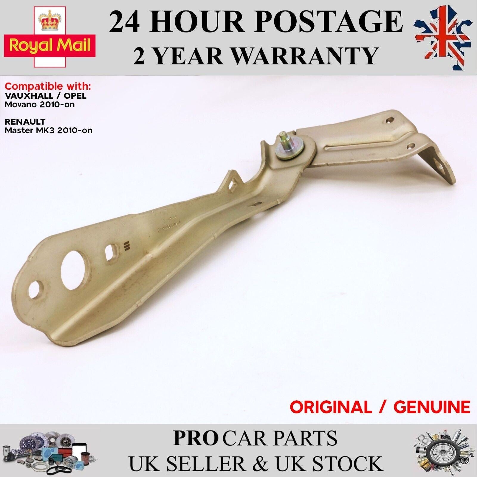 Bonnet Hinge Front Right Genuine For RENAULT Master MK3 VAUXHALL Movano 2010 on
