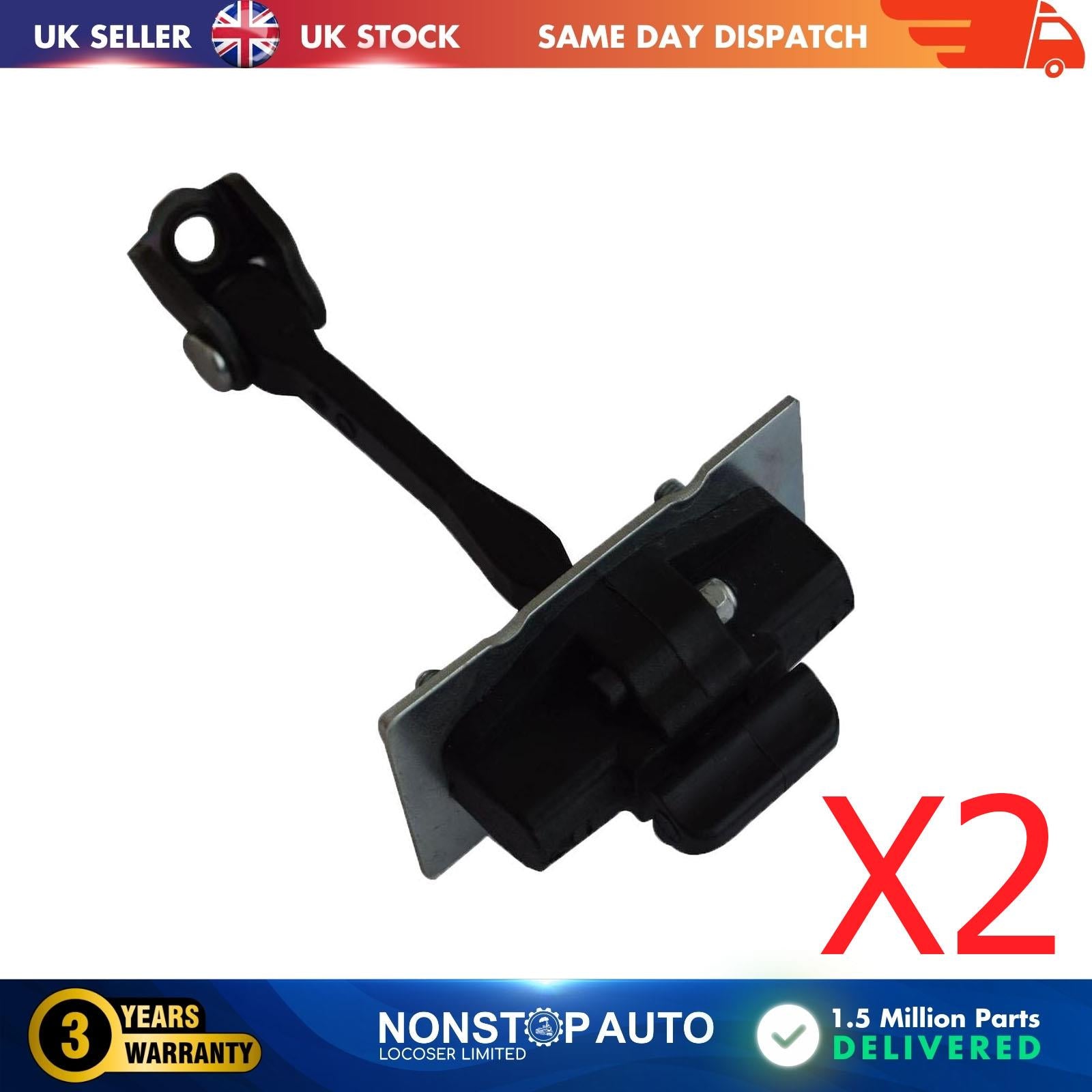 2 X Front Door Hinge Stop Check Strap Limitery Right and Left Side Fits CITROEN C-Elysee PEUGEOT 301 9675585080