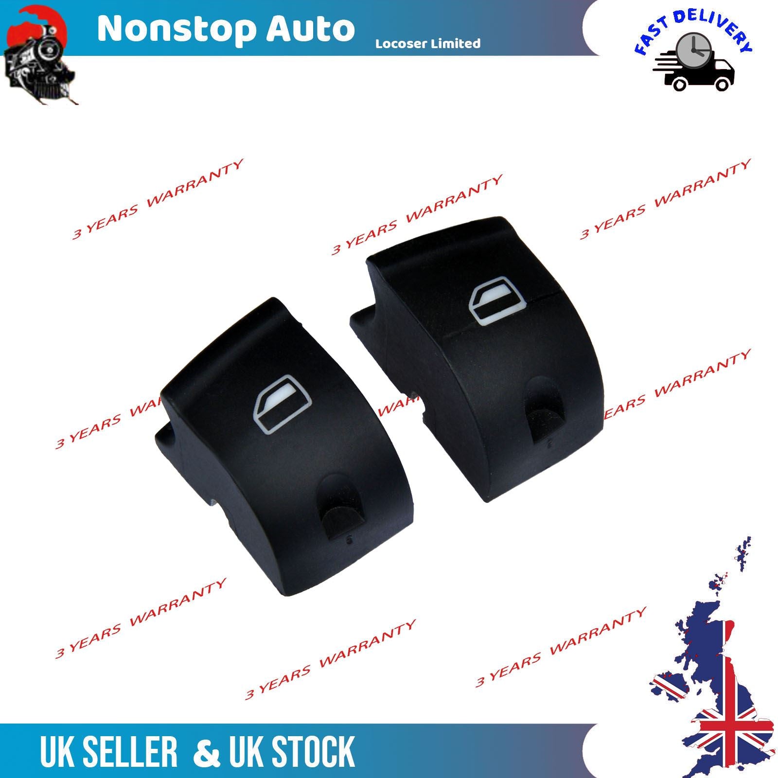 2 X POWER WINDOW SWITCH CONTROL FITS AUDI A3 A6 Q7 4FD 959 855 4F0 959 855