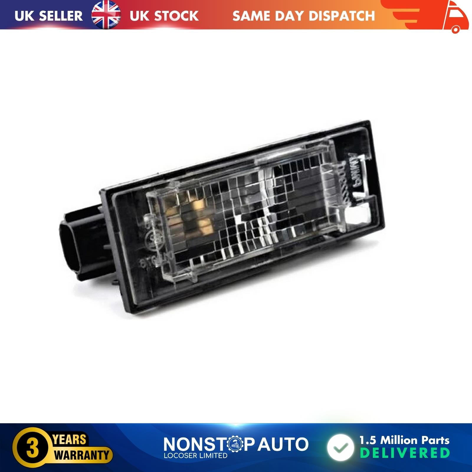NUMBER PLATE LIGHT FOR DACIA LOGAN SANDERO II FIAT TALENTO MERCEDES CITAN NISSAN INTERSTAR NV 400 VAUXHALL MOVANO SMART FORFOUR FORTWO RENAULT TWINGO II MEGANE II LAGUNA II KANGOO KADJAR CLIO III IV  8200480127