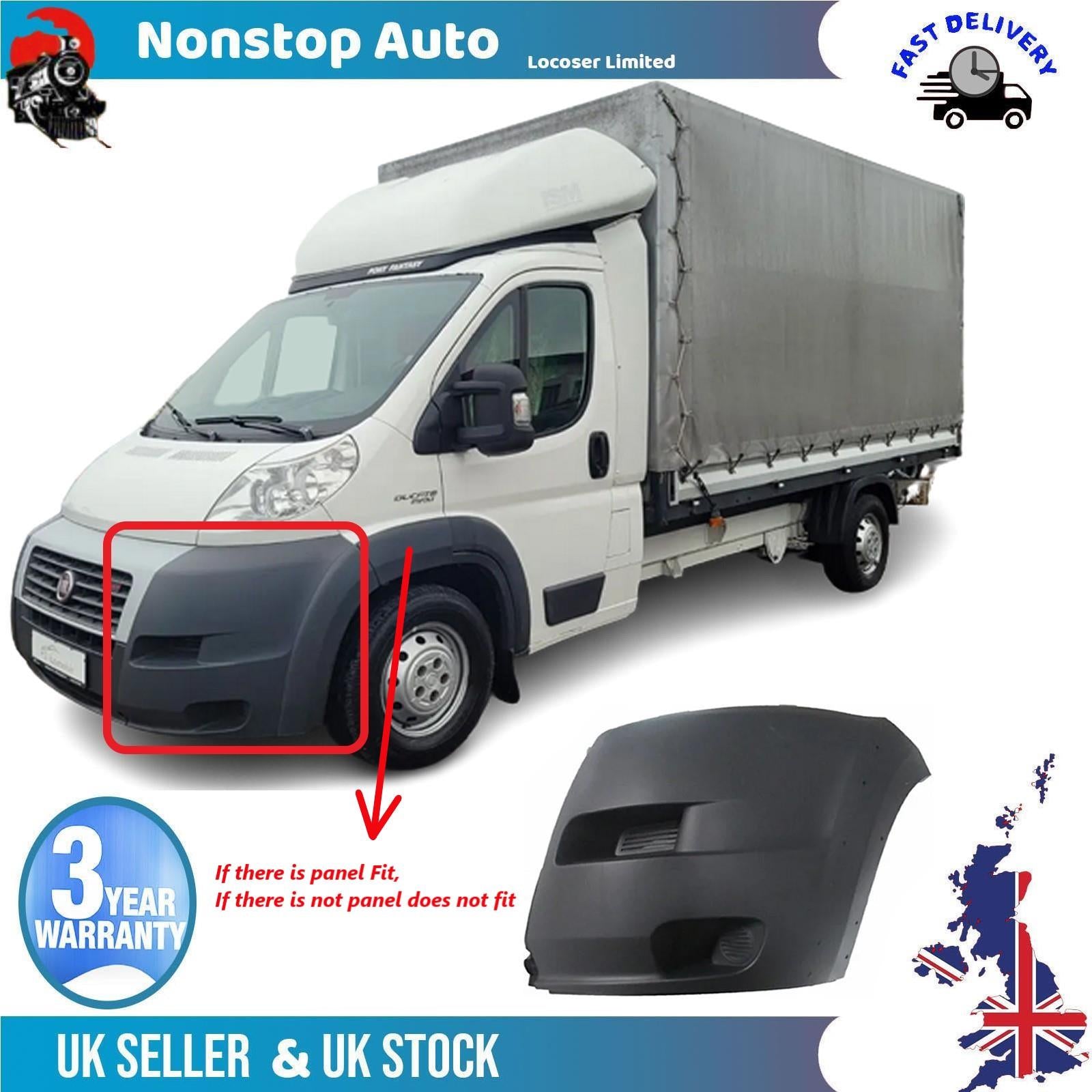 Front Bumper Corner Cap Left No Fog Hole For FIAT Ducato 2006-2014 7401GF