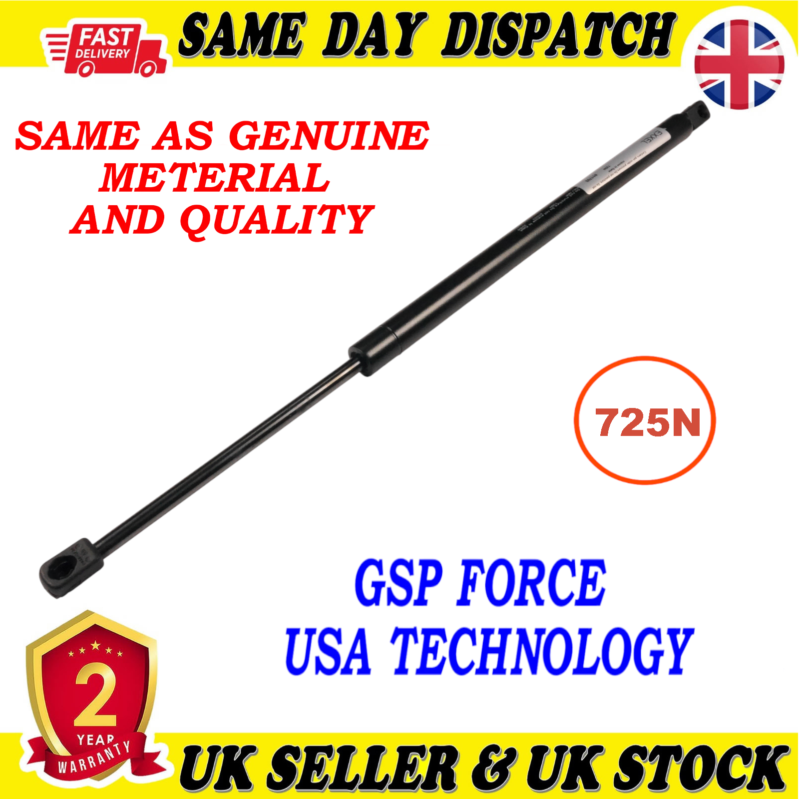 TAILGATE BOOT GAS STRUTS 725 Newton FOR MERCEDES 1647400145