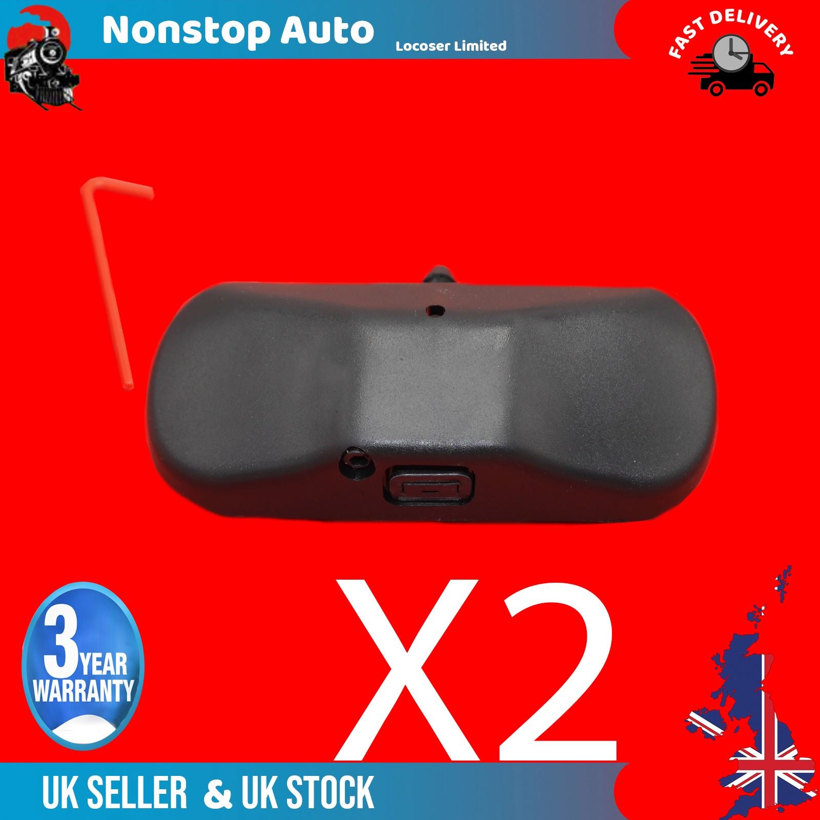 2X Front Windscreen Washer Jet Nozzle Spray Fits VW Amarok Pick Up 5M09559859B9
