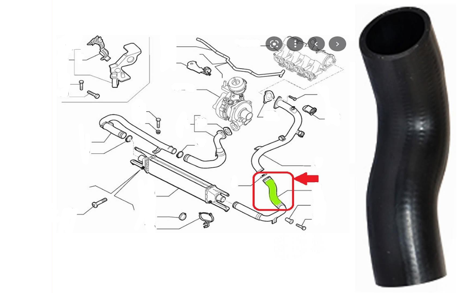 TURBO INTERCOOLER HOSE PIPE FOR FIT Doblo 1.3D MultiJet  51832981