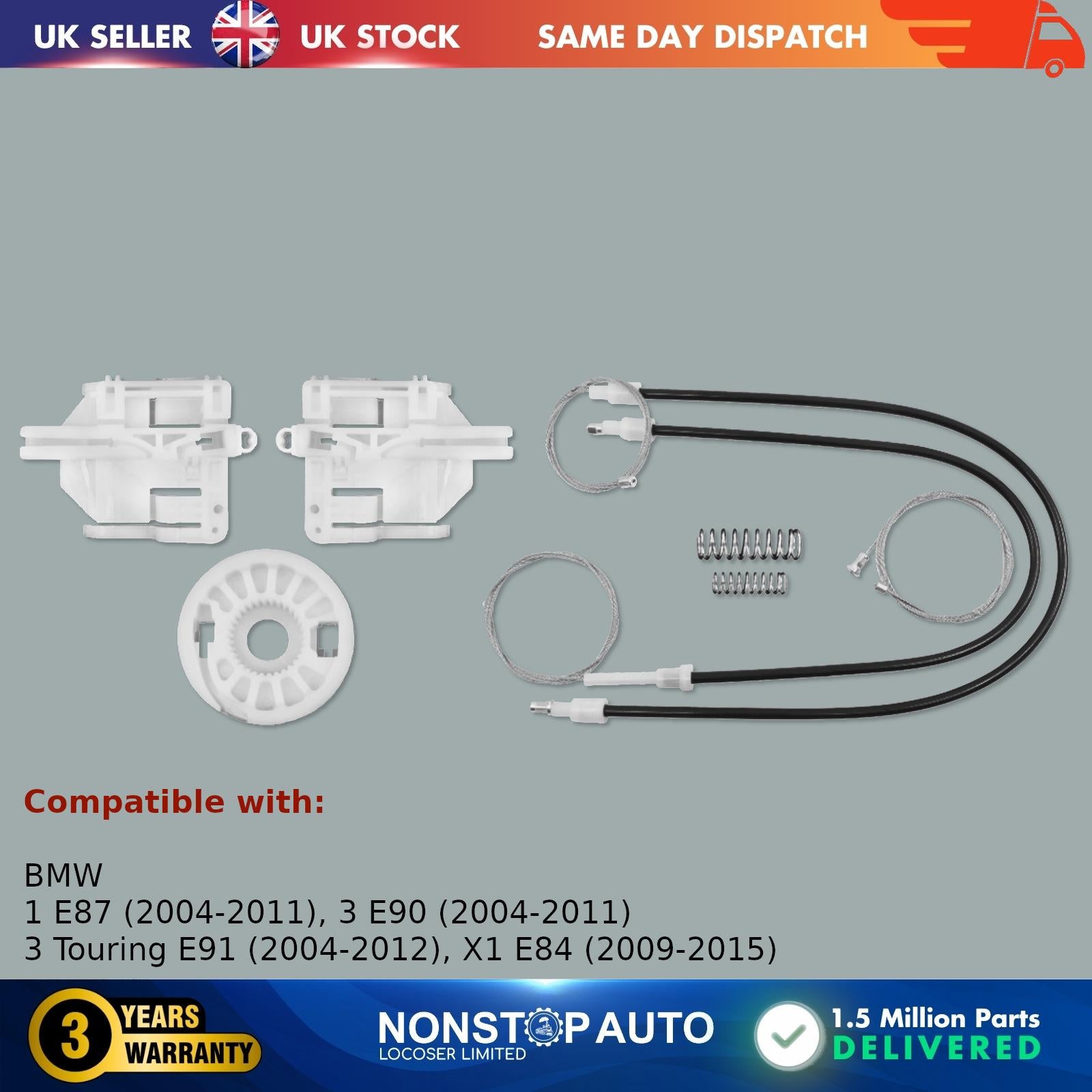 Window Regulator Repair Kit Front Right and Left Set Fits BMW 3 E90 E91 X1 E84 1 E87