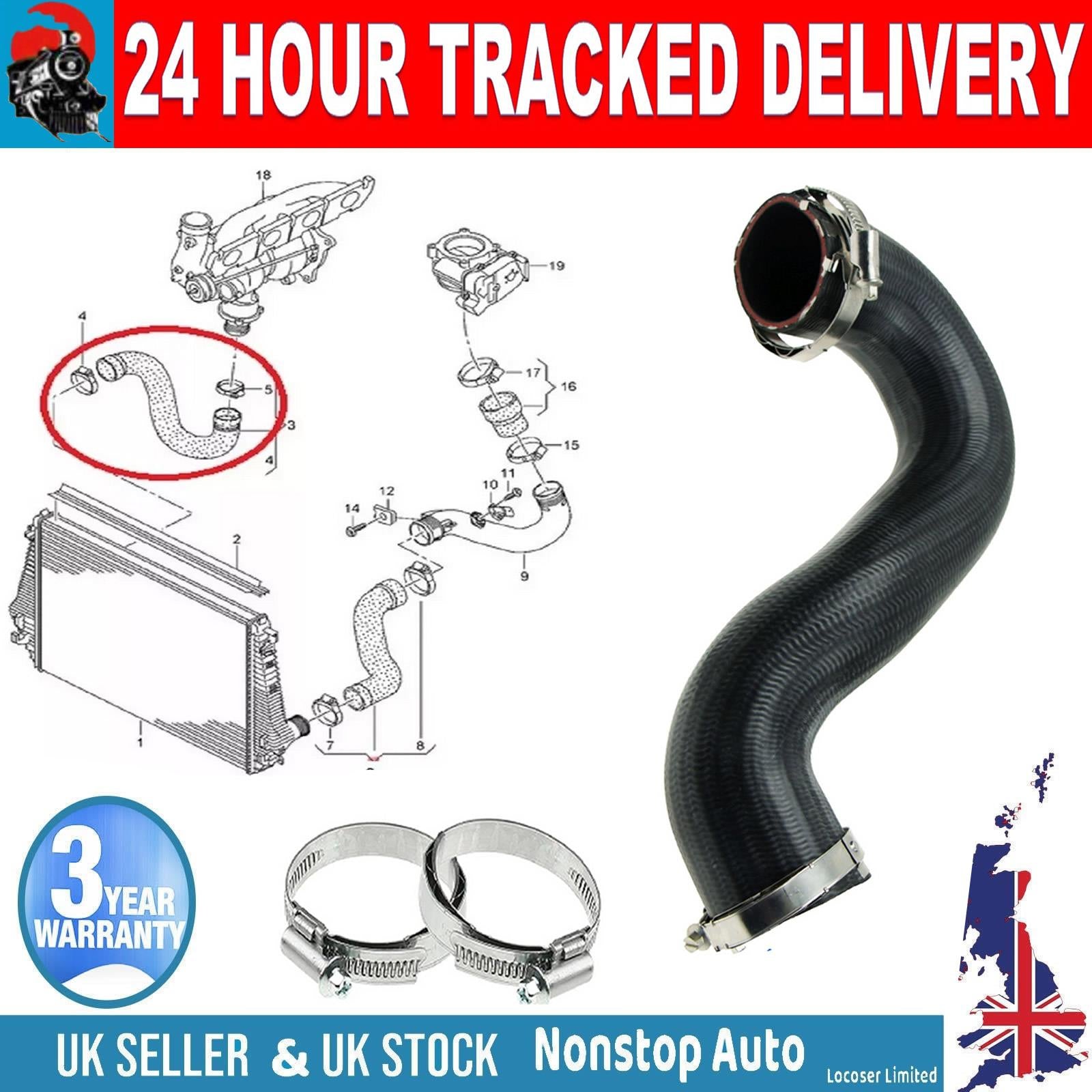 TURBO INTERCOOLER HOSE PIPE   FOR VW  AMAROK 2.0 TDI 2H0145980A