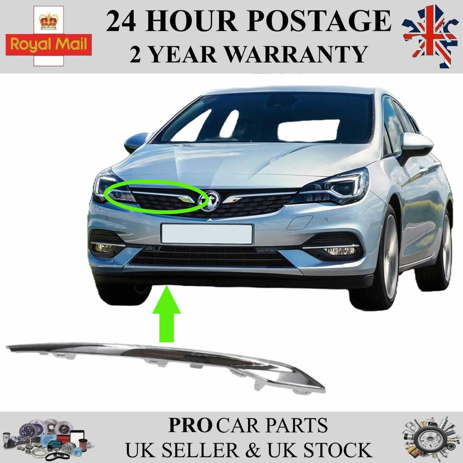 Front Bumper Grill Moulding Right Chrome For VAUXHALL Astra K 2019-2022 39206367