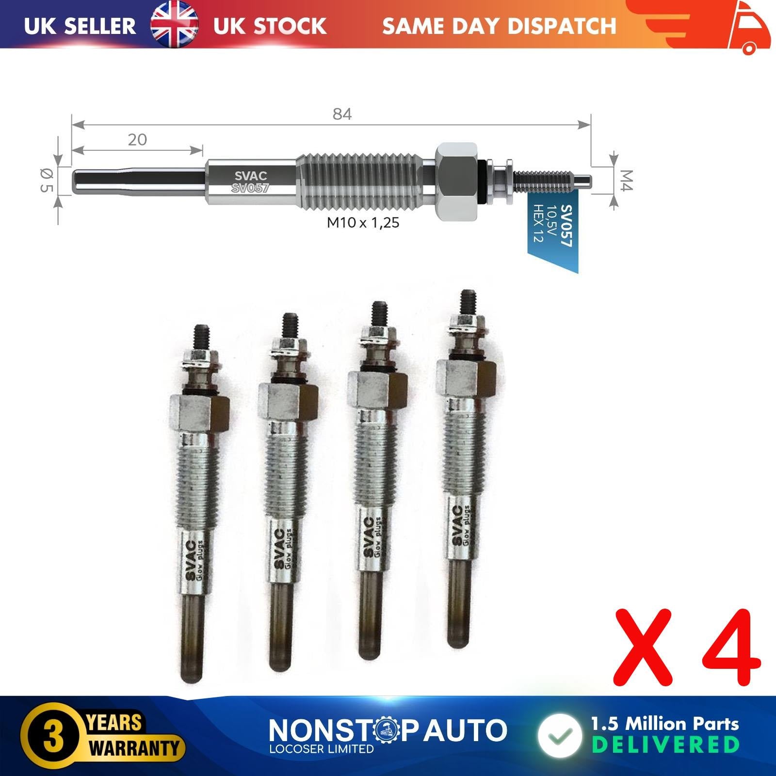 4X Glow Plugs For KIA Besta 2.2 D Sportage 2.0 TD 4WD 0250202090
