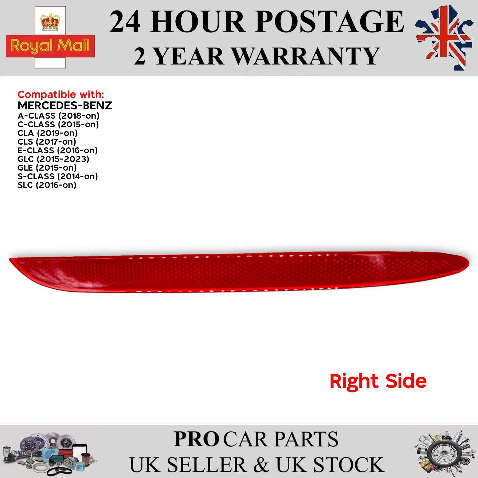 Rear Bumper Reflector Right Side for Mercedes V177, W206 A0998208800