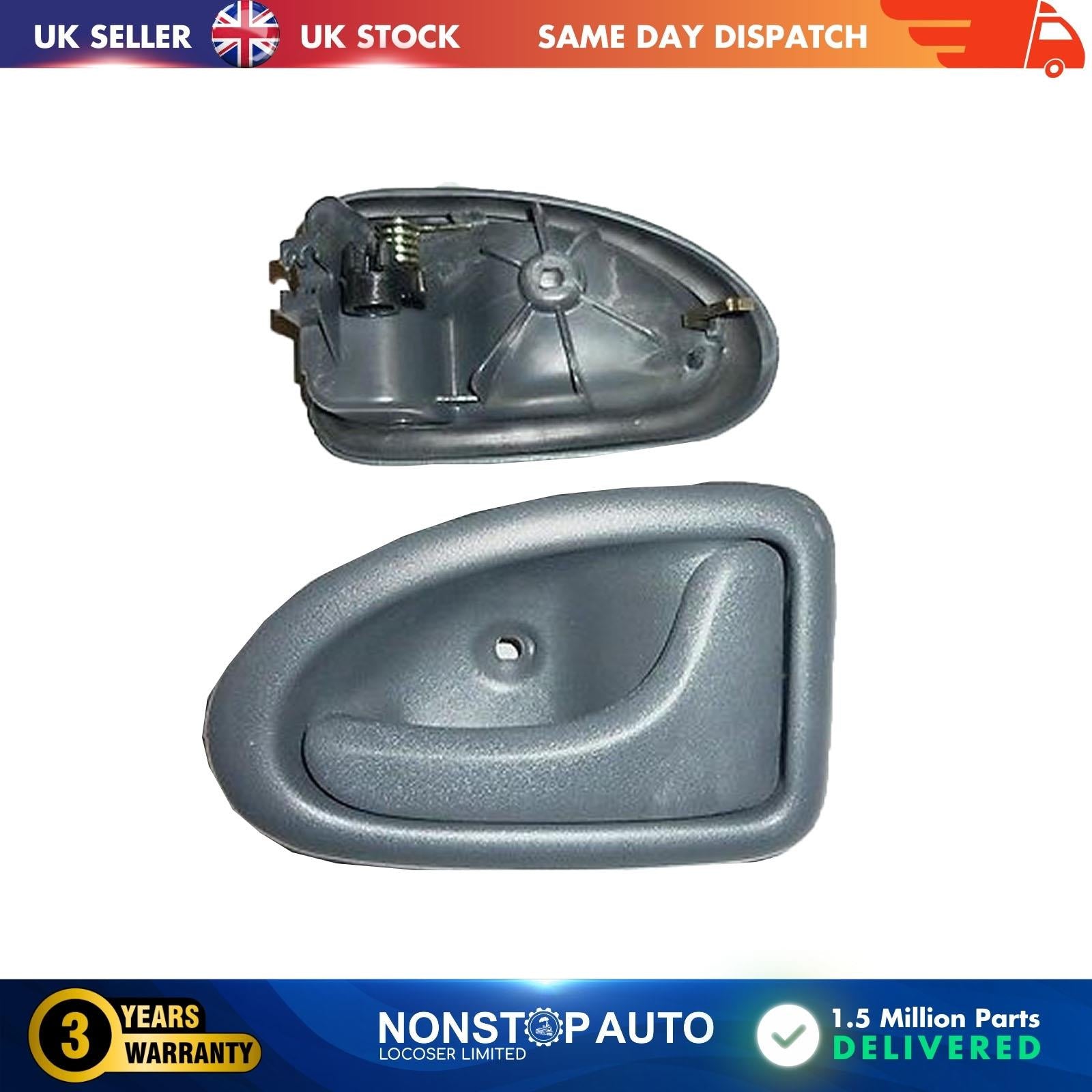 Door Handle Interior Grey Right Fits RENAULT Clio II