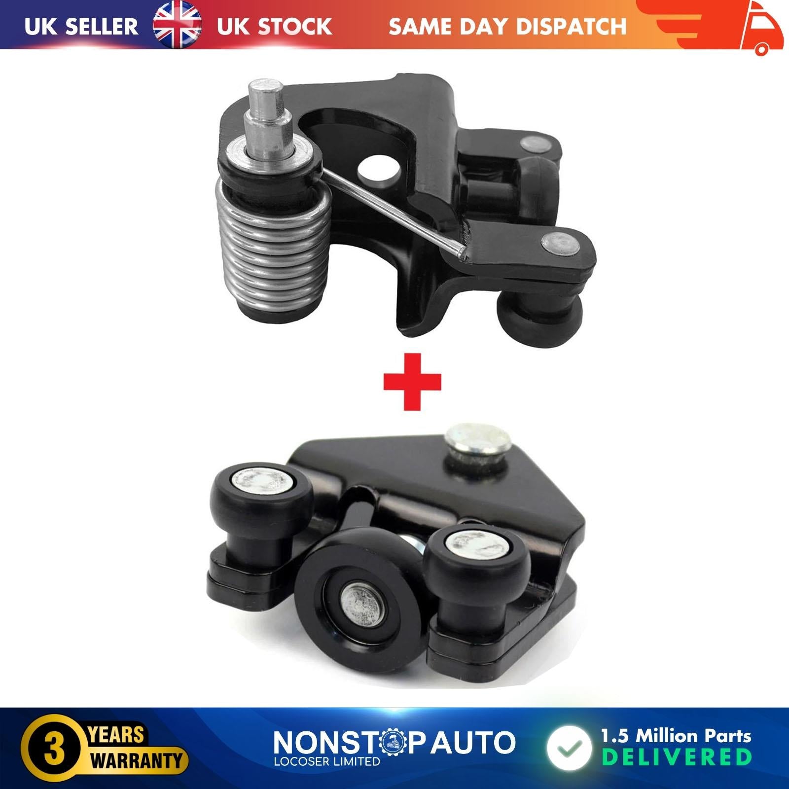 2X Sliding Door Roller Guide Hinge Bottom and Middle Left For NISSAN Interstar