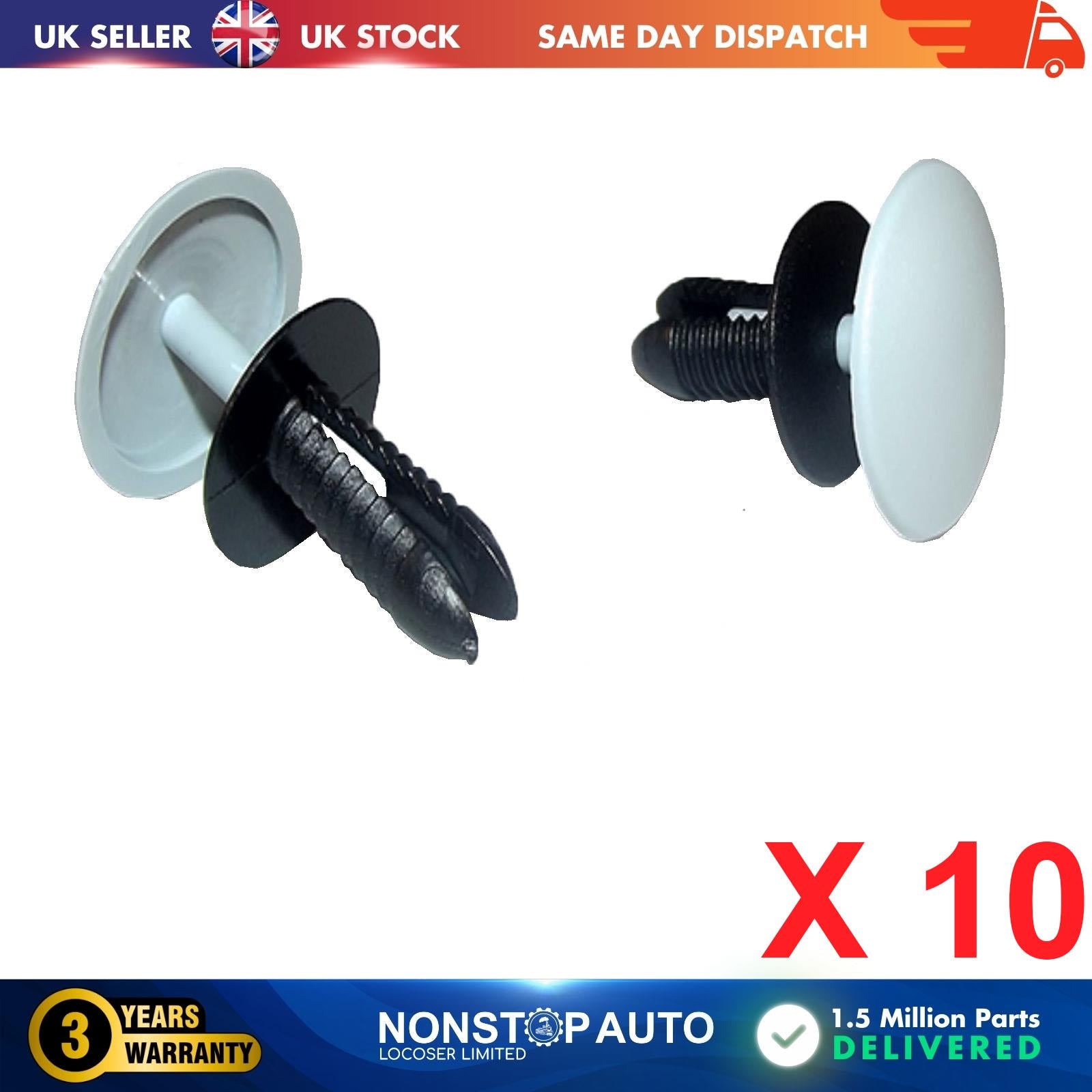 10X Roof Trunk Lining Trim Push Type Body Panel Clips For FORD E866241SS2M