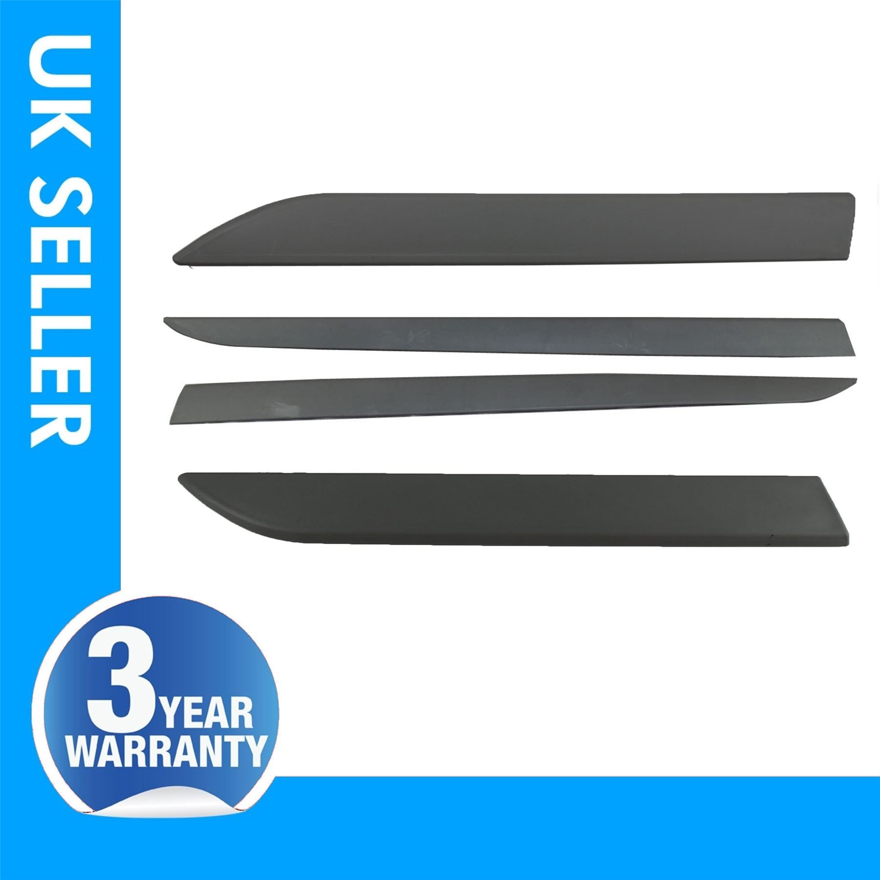4 X Door Panel Moulding Strap Paintable Front & Rear Side Vauxhall Corsa D 5172431
