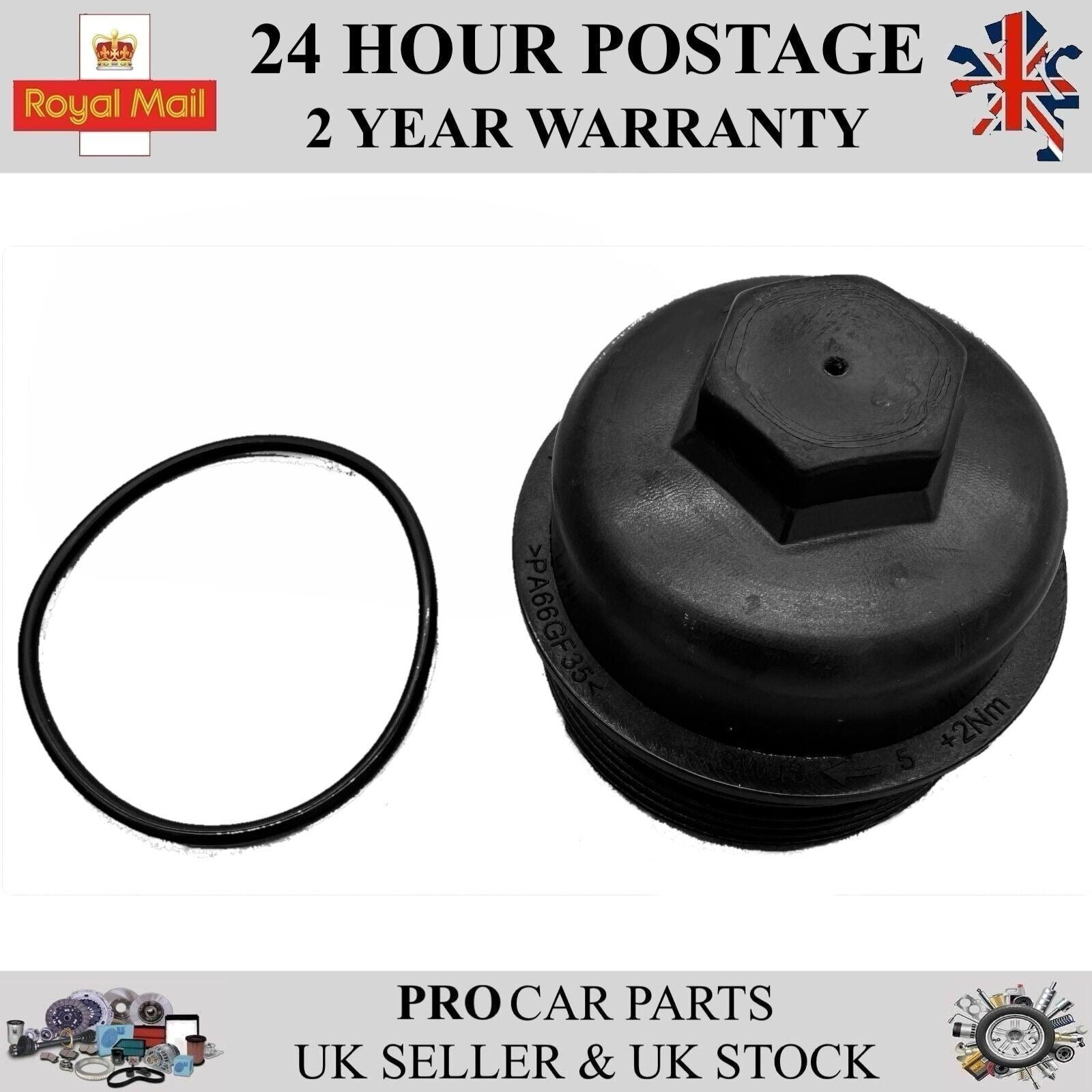 Oil Filter Cap with Seal For Audi Seat Skoda VW 03N115433A