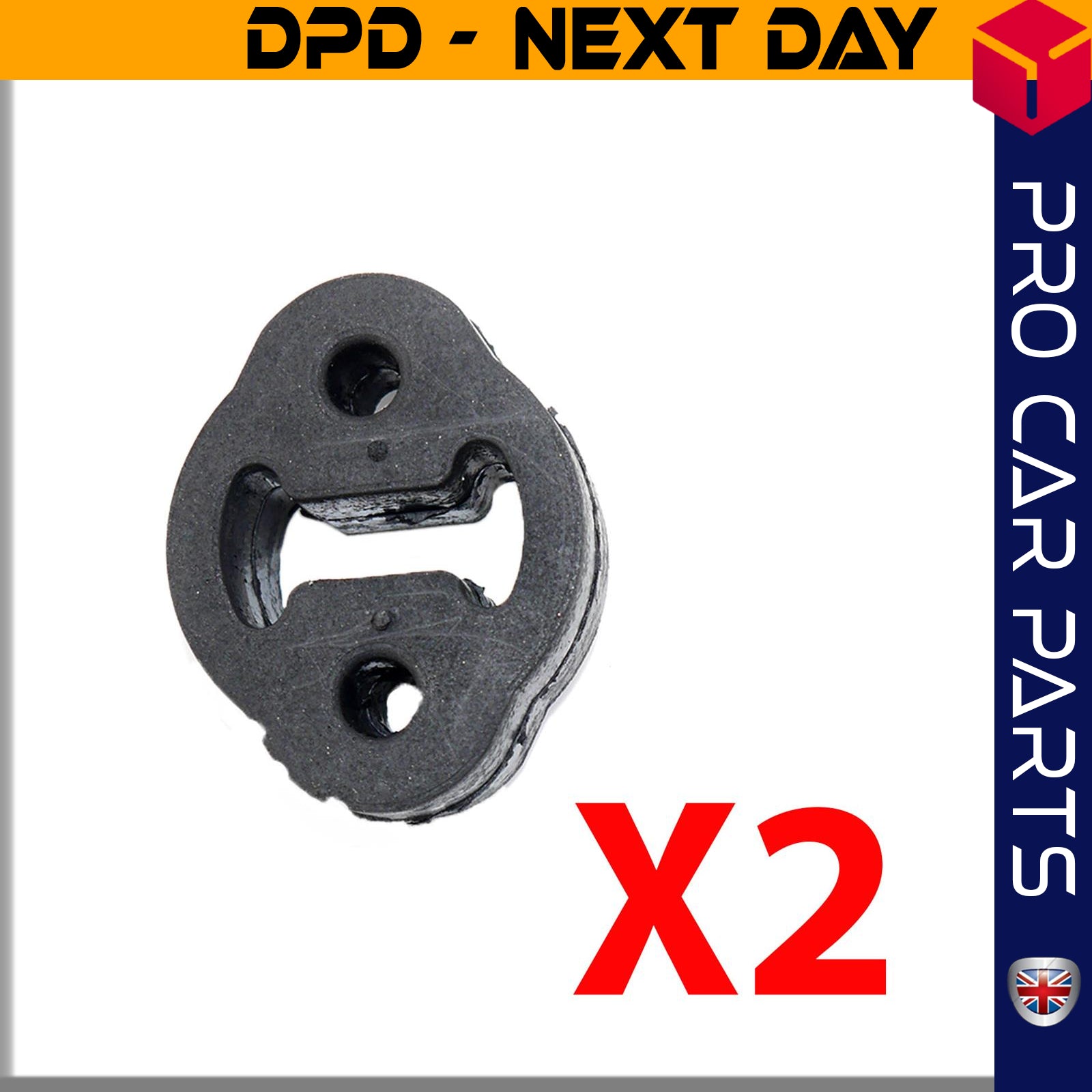 2 X EXHAUST PIPE SUPPORT PAD FITS FORD Transit 95AB5A262