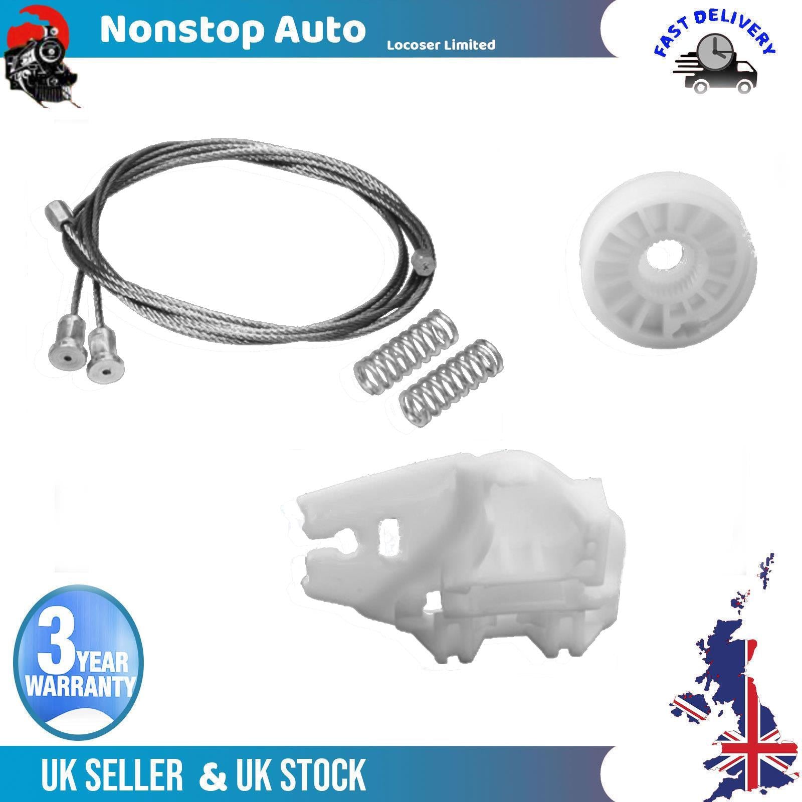 Fits BMW X5 Window Regulator Repair Kit Rear Left Side