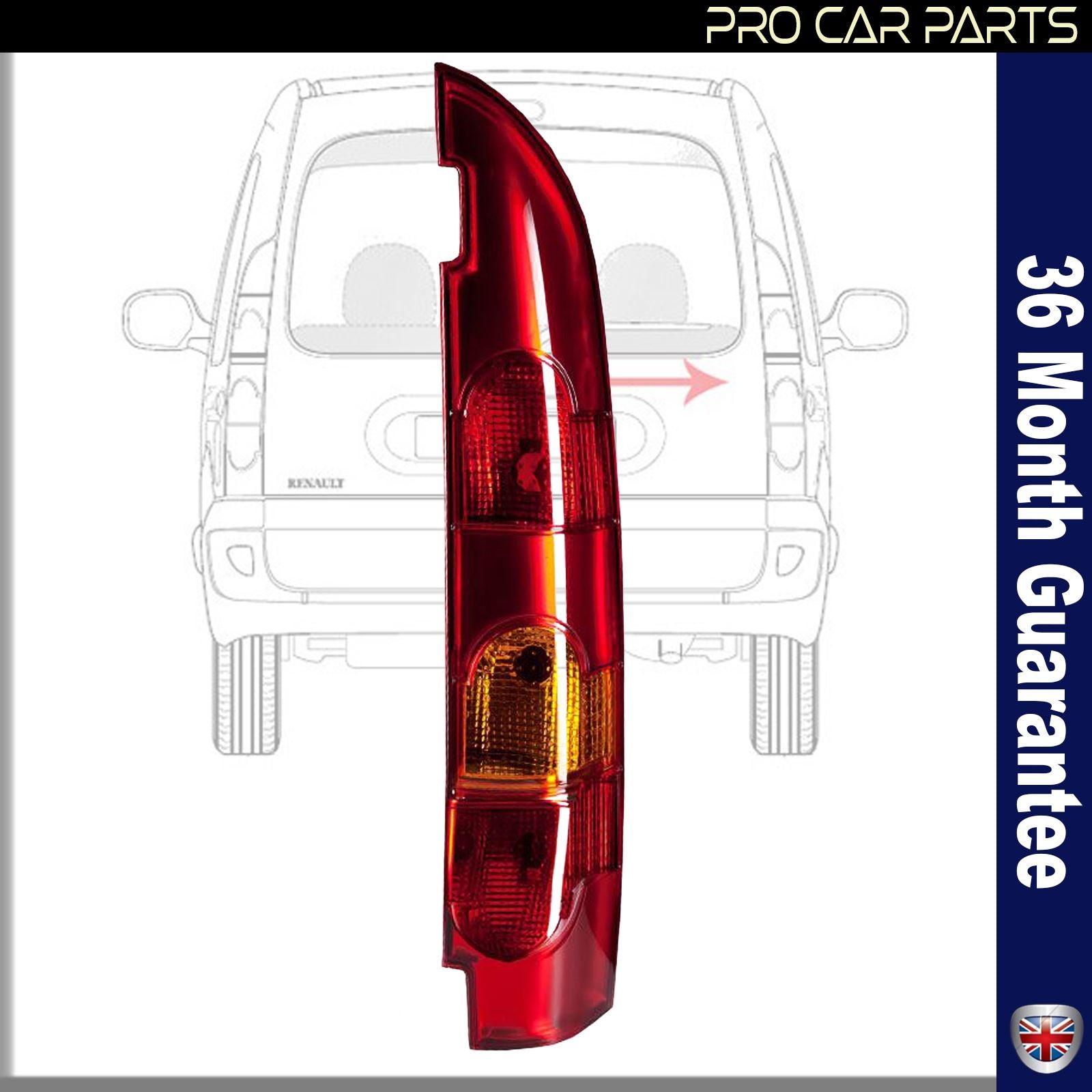 Tail Light Single Tailgate type Right Side RENAULT KANGOO