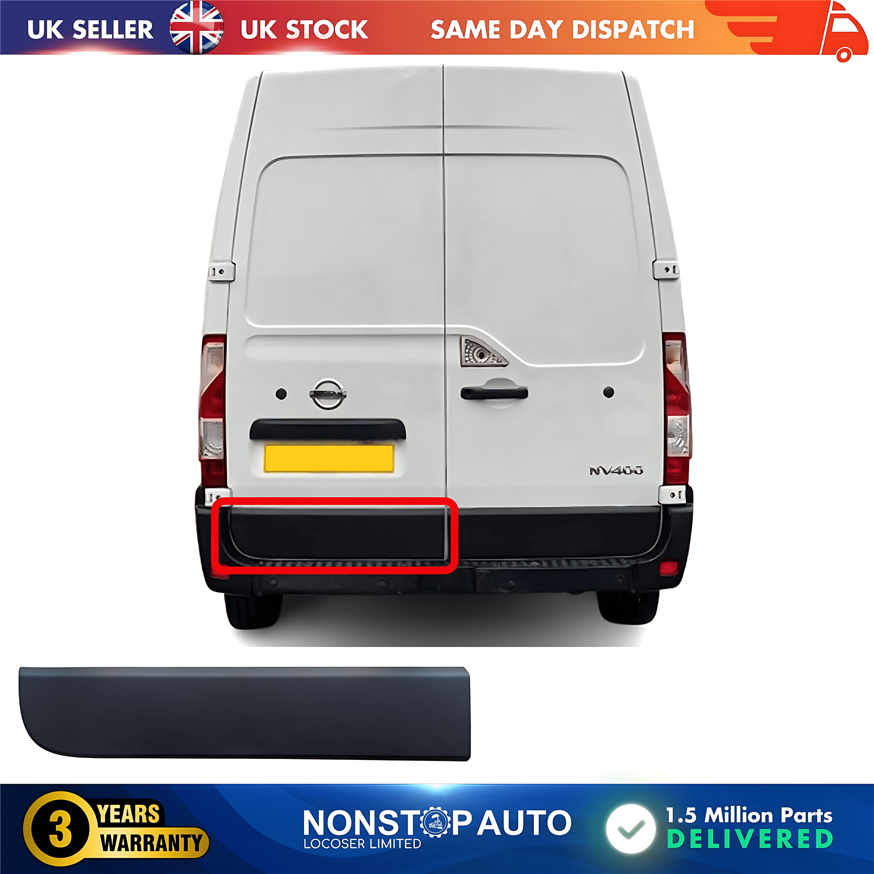 Rear Door Moulding Panel Trim Left For NISSAN NV400 908510003R
