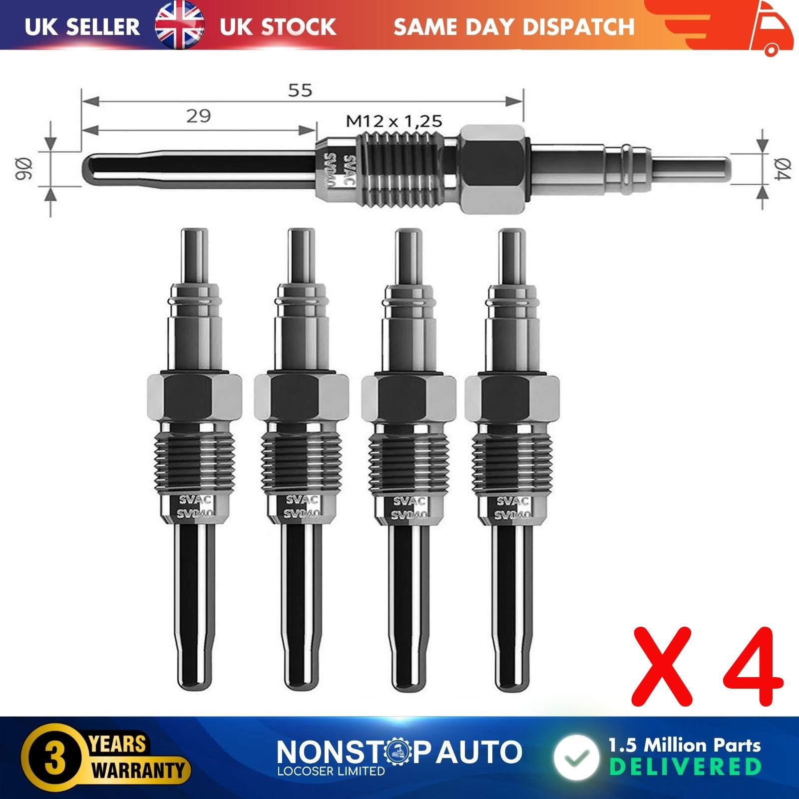 4X Glow Plugs For LANCIA Kappa Lybra 1.9 2.4 JTD 71713981