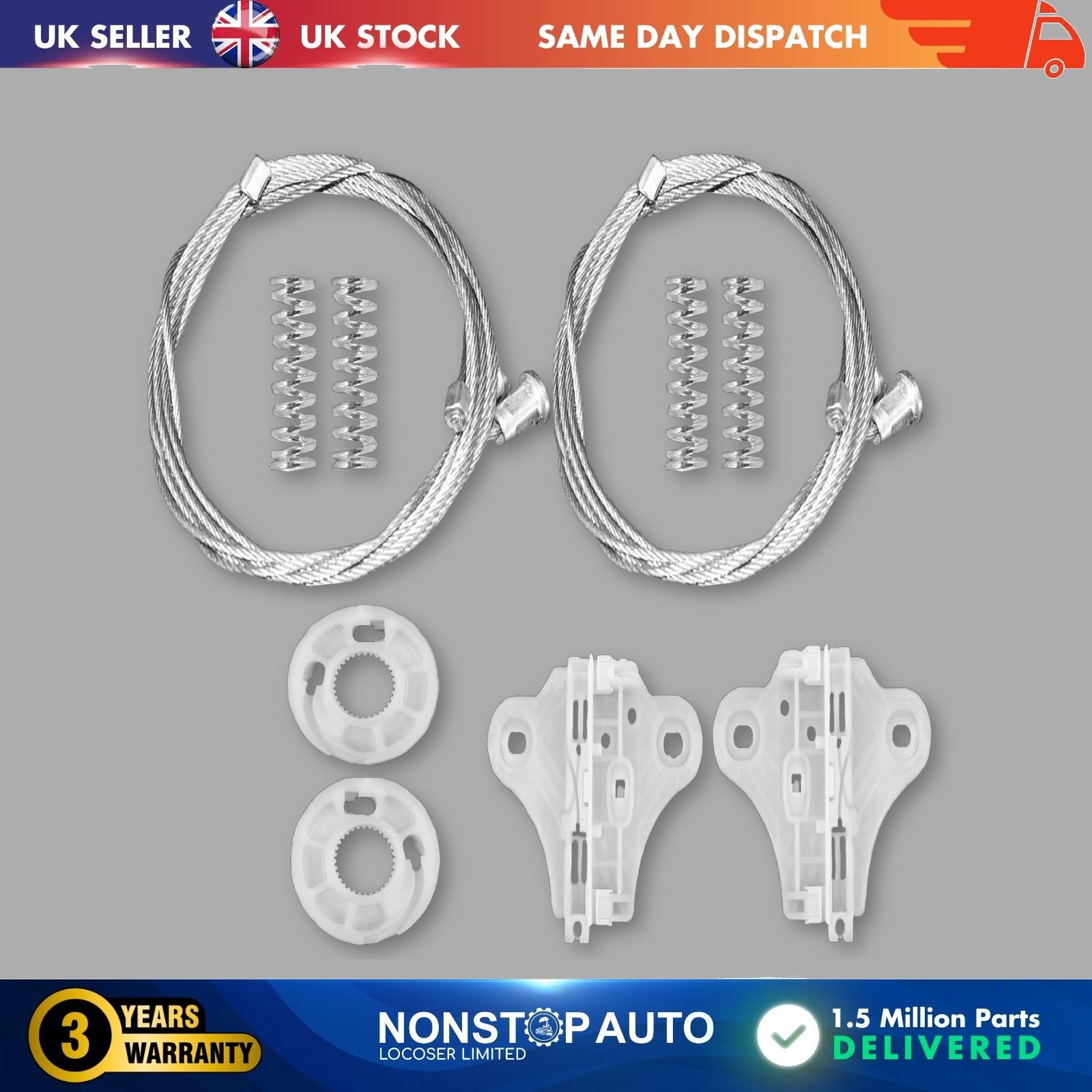 Window Regulator Repair Kit Front Left & Right Side Fits Renault Clio Mk4