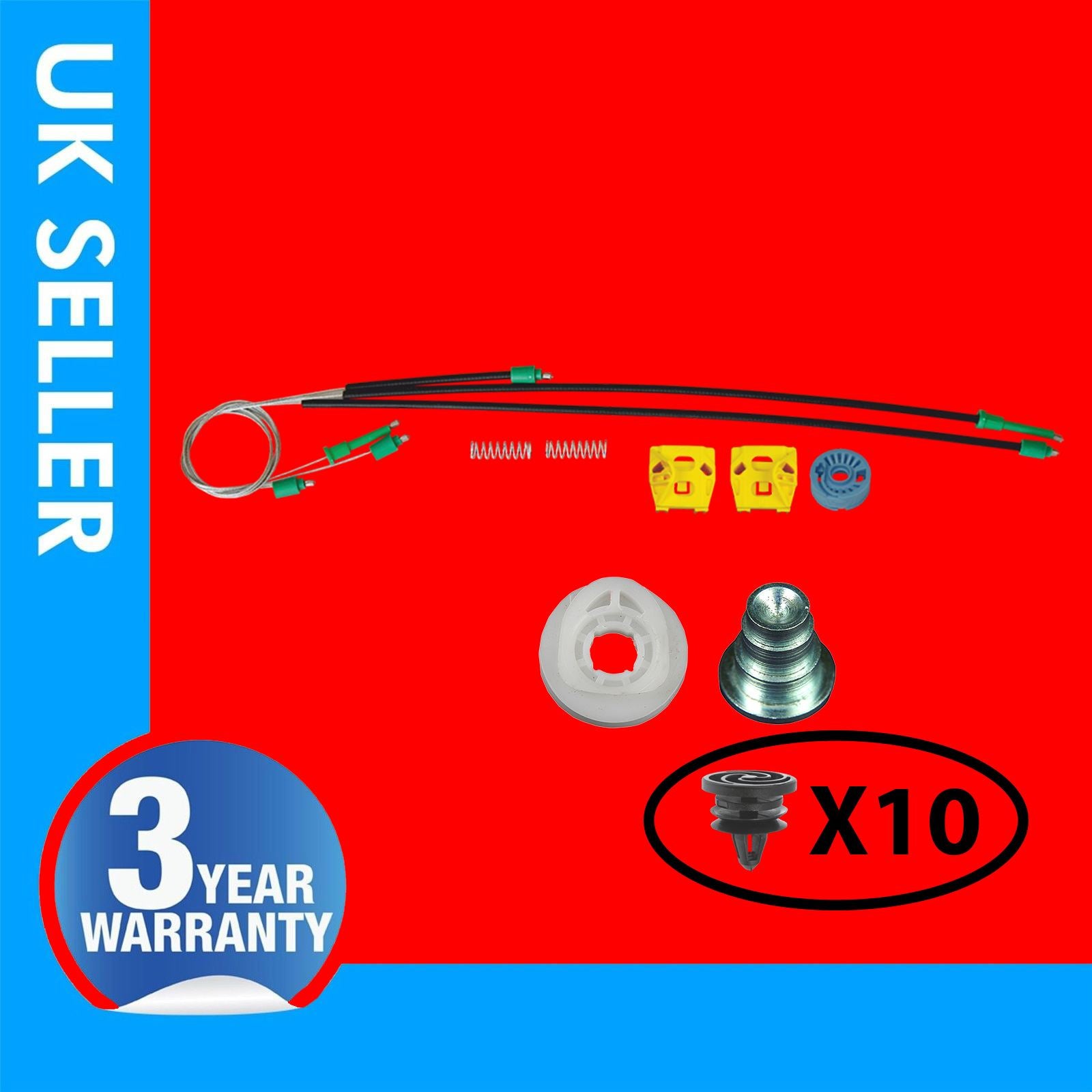 Fits SEAT Ibiza III Window Regulator Repair Kit Front Left / Right Side 6L3837461 6L3837462