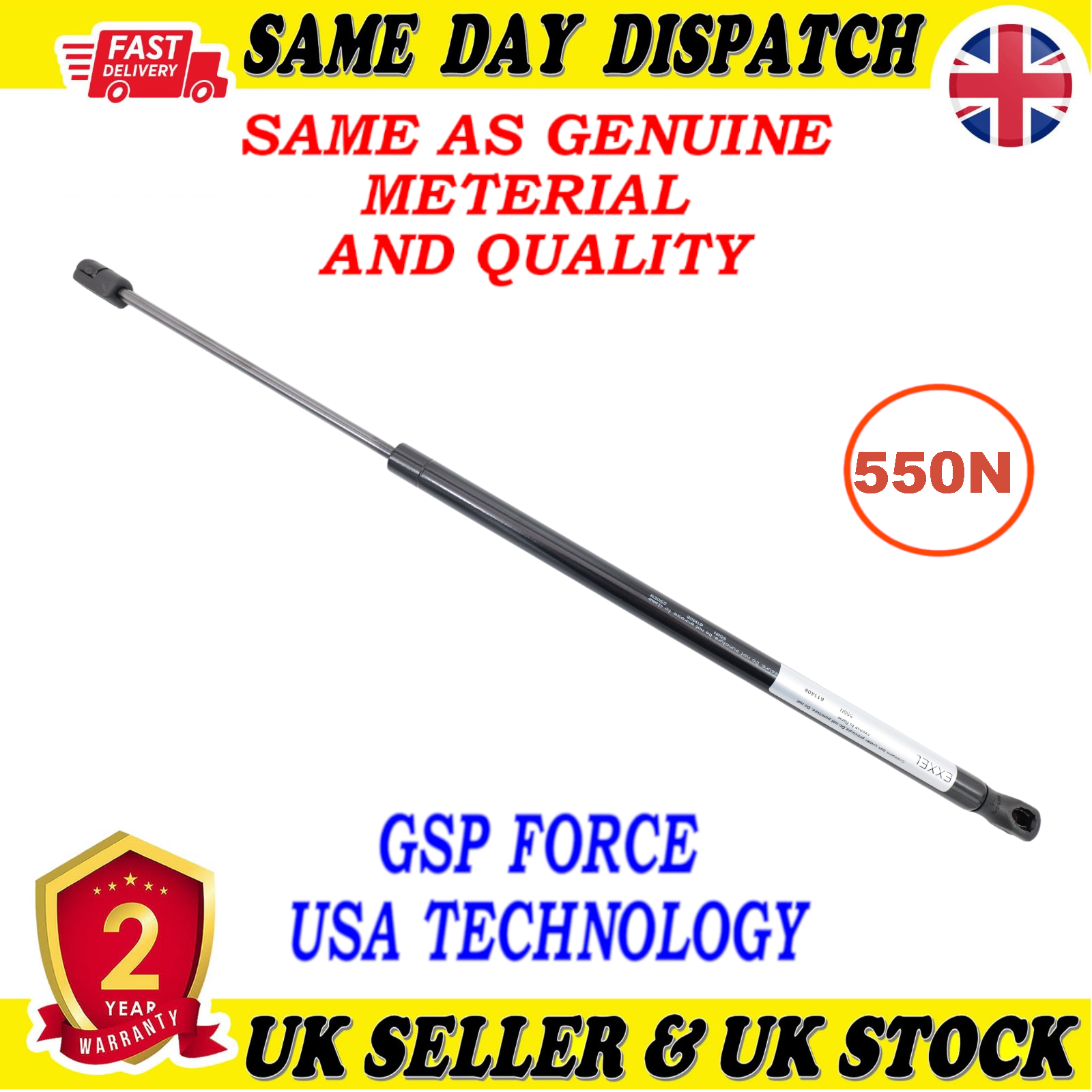 TAILGATE BOOT GAS STRUTS 550 Newton FOR BMW Touring F31 51247263153