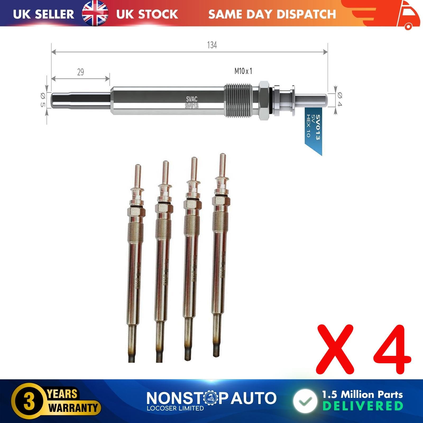 4X Glow Plugs For BMW 7 740 d 745 d 12237788957