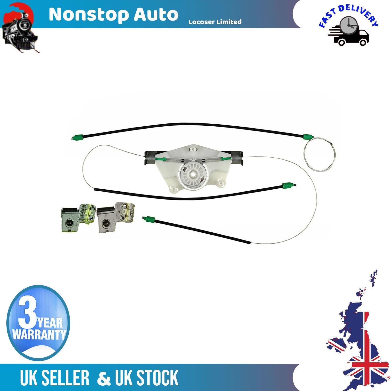 Fits VW Golf MK4 Window Regulator Repair Kit Front Right Side