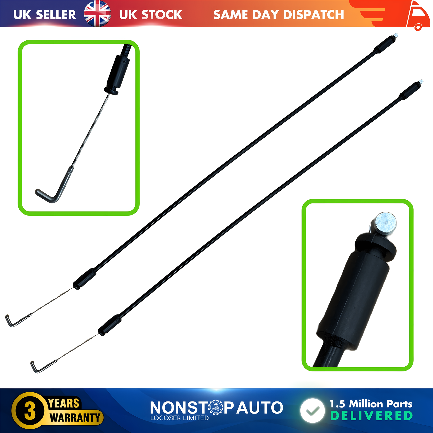 2X Door Handle Lock Release Cable Front Right and Left Side For HYUNDAI i20 2008-2016