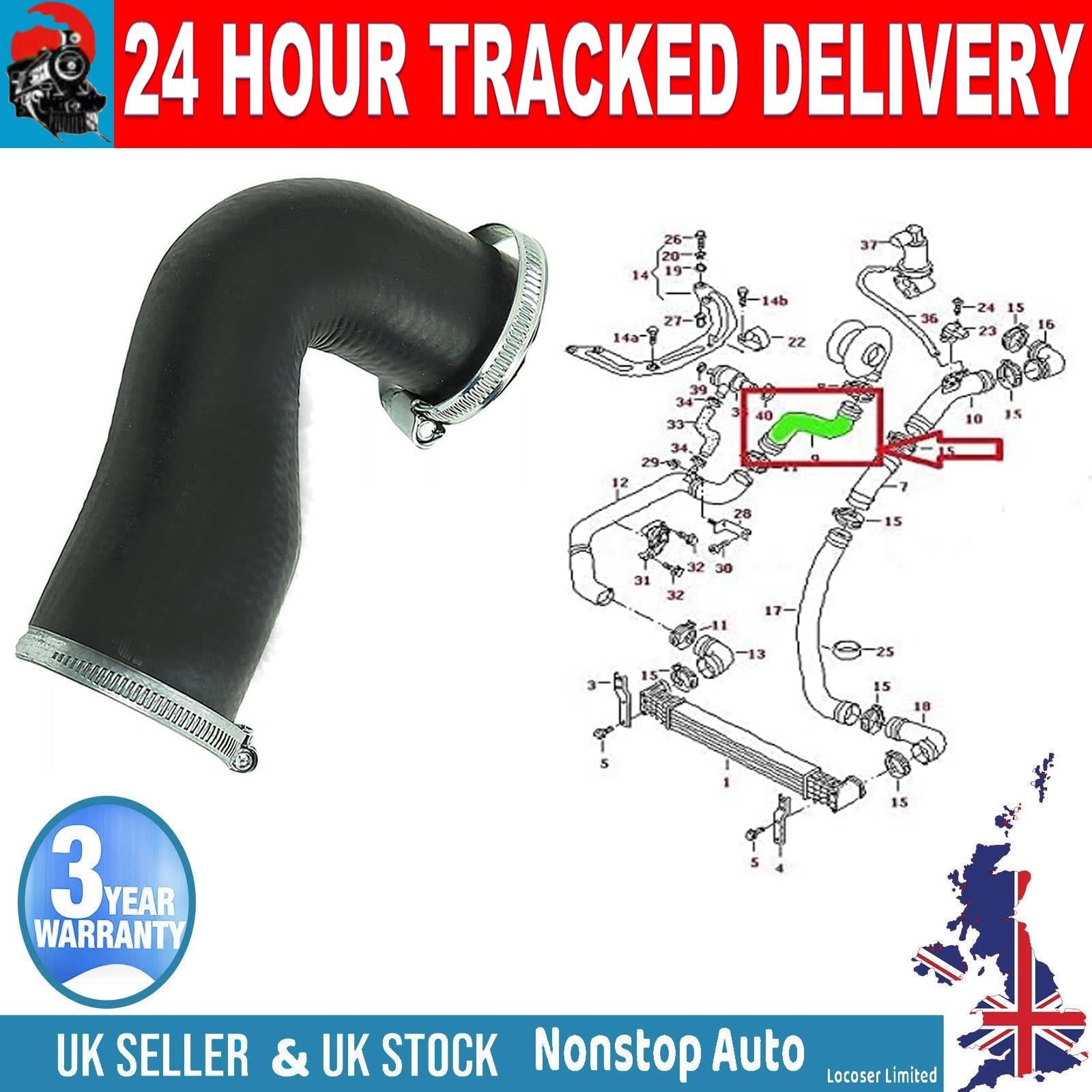 TURBO INTERCOOLER HOSE PIPE FOR  VW SHARAN 1.9 TDI. 1.8  SEAT ALHAMBRA 1.9 TDI. 1.8 FORD GALAXY I 1.9 TDI 7M3145838F