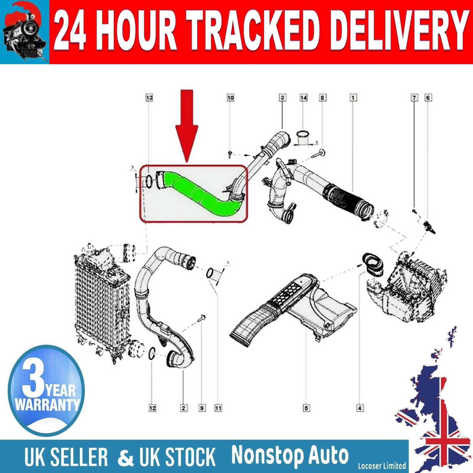 TURBO INTERCOOLER TURBO HOSE PIPE FOR RENAULT Escape V Megane Scenic Talisman 1.6 DCI 144606343R