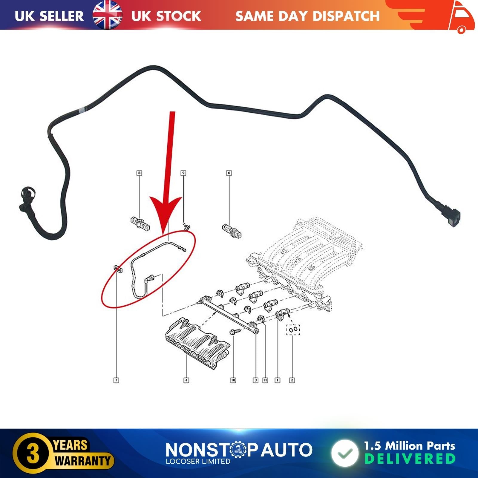 Fuel Line Hose Pipe Fits DACIA DUSTER SANDERO 8200139173