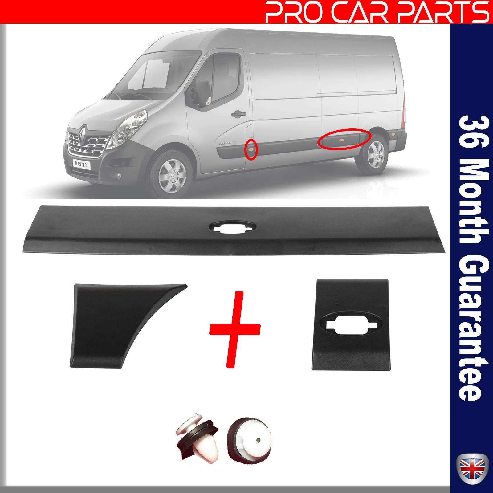 DOOR MOULDING PANEL STRIP FRONT REAR LEFT SIDE FITS NISSAN NV400