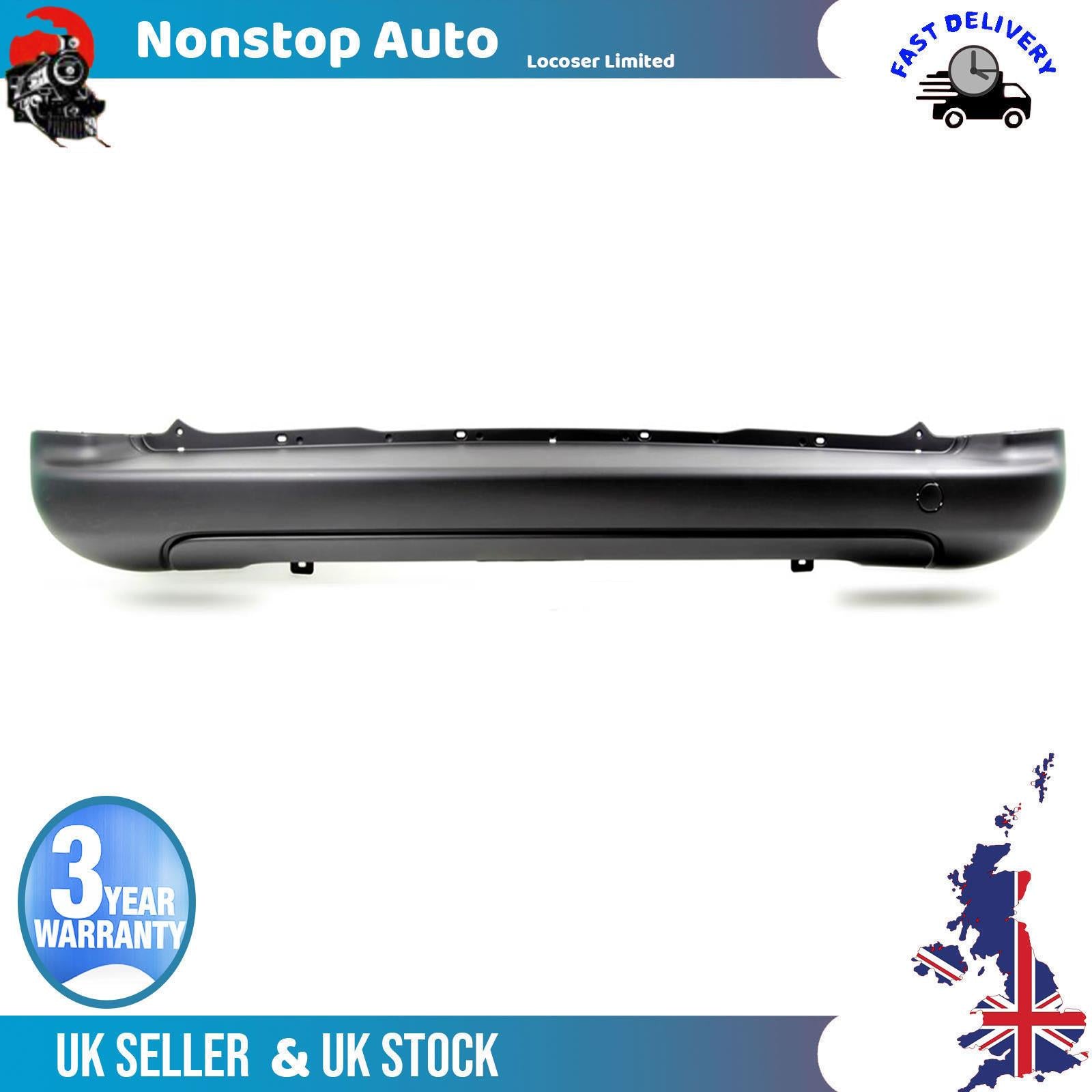 rear bumper Centre Without Sensor Holes Black For PEUGEOT Partner 7410GE
