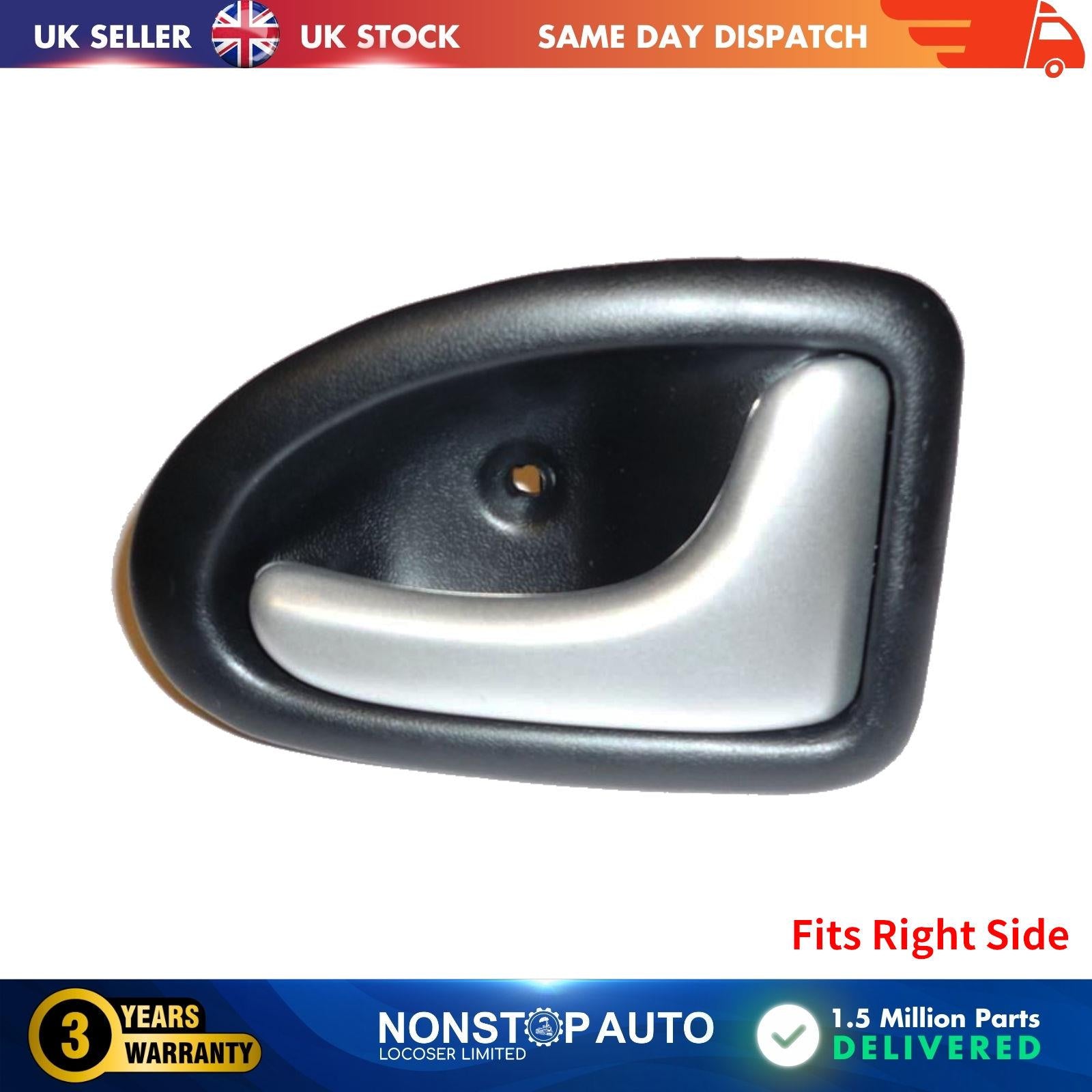 Door Handle Interior Chrome Right Fits VAUXHALL Vivaro 8200028995
