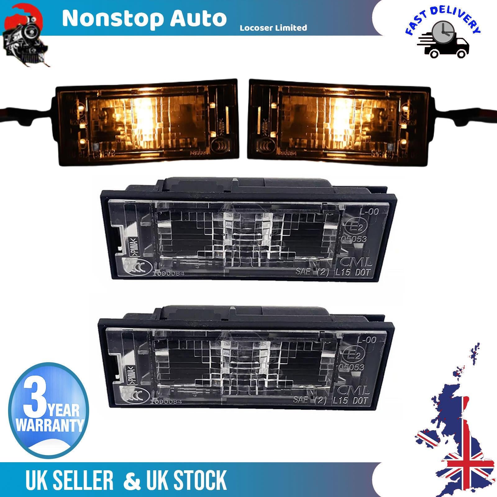 2X Number Plate Light For NISSAN Interstar NV 400 8200480127