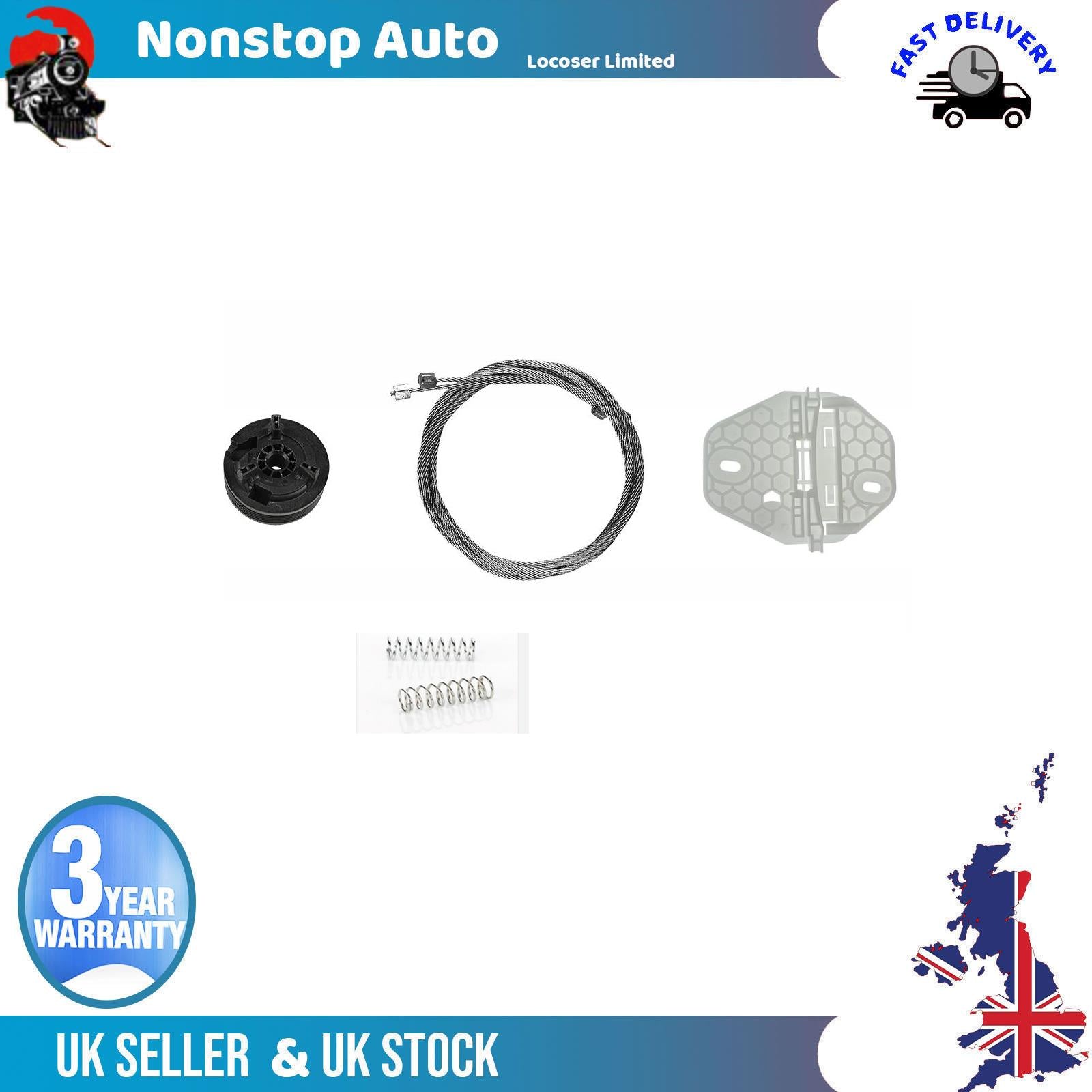 Fits RENAULT Clio MK2 Window Regulator Repair Kit Rear Right Side