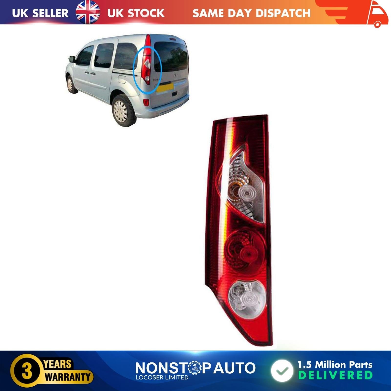 TAIL LIGHT LAMP LEFT SIDE - 3771 FOR RENAULT KANGOO