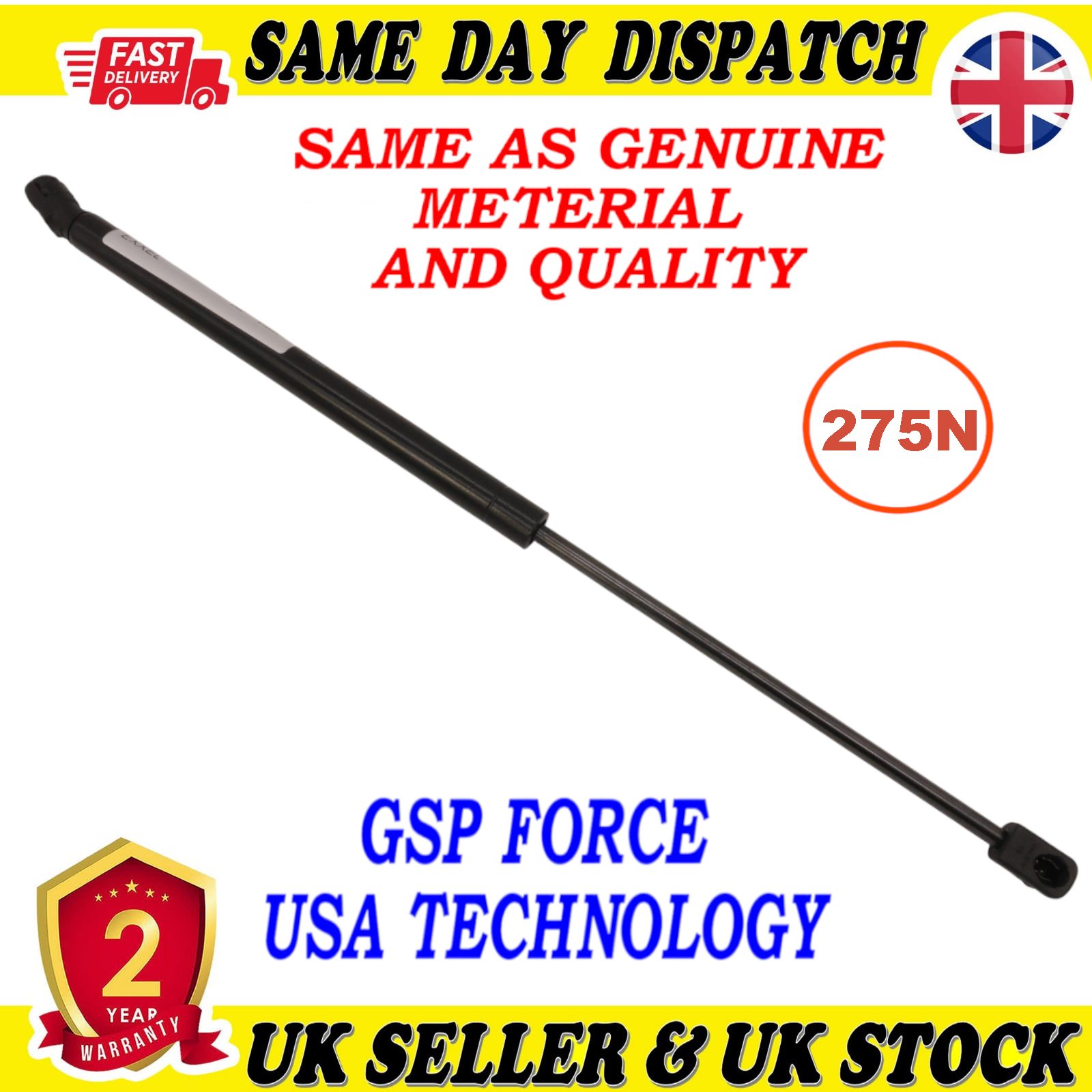 TAILGATE BOOT GAS STRUTS 275 Newton FOR NISSAN MICRA IV 904503HNOA