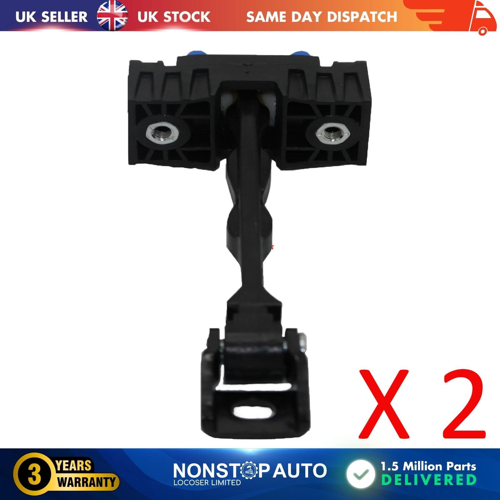 2 X Front Door Hinge Stop Check Strap Limitery Right and Left Side Fits SEAT Ibiza Mk4 SC 6J3837249D