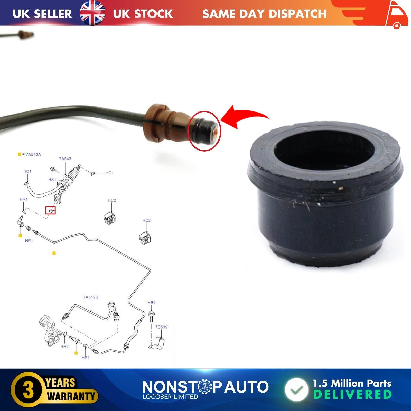 Clutch Slave Master Cylinder Pipe Seal For Citroen Fiat Peugeot 215615 2156.15