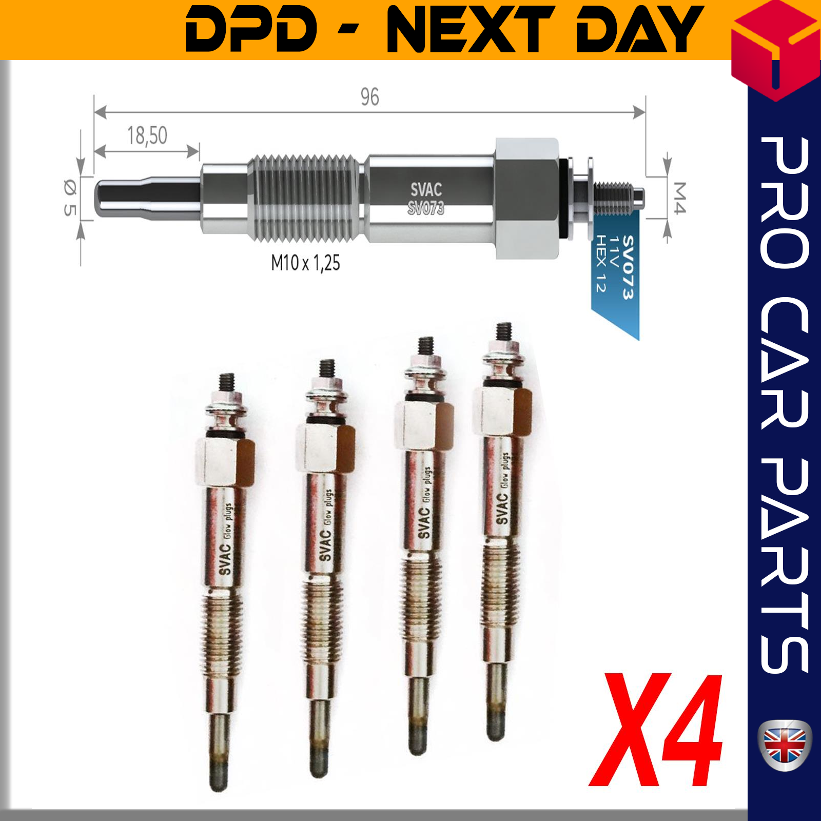 4 X NISSAN ALMERA-PRIMERA-SUNNY-VANETTE 2.0 D-TD Glow Plug