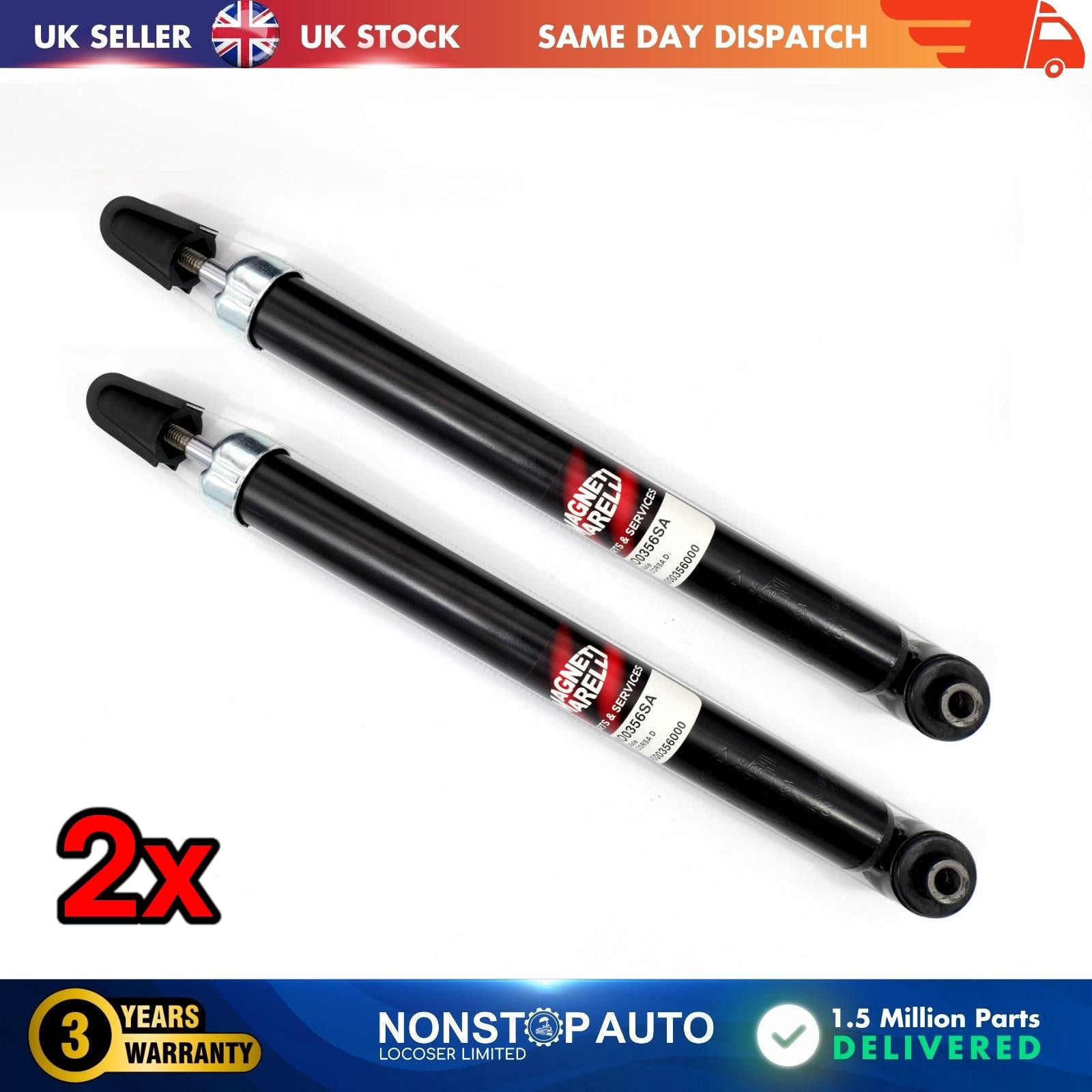 2x Rear Shock Absorber For CHEVROLET Aveo VAUXHALL Corsa D E FIAT Grande Punto Punto Evo ALFA ROMEO Mito 436387