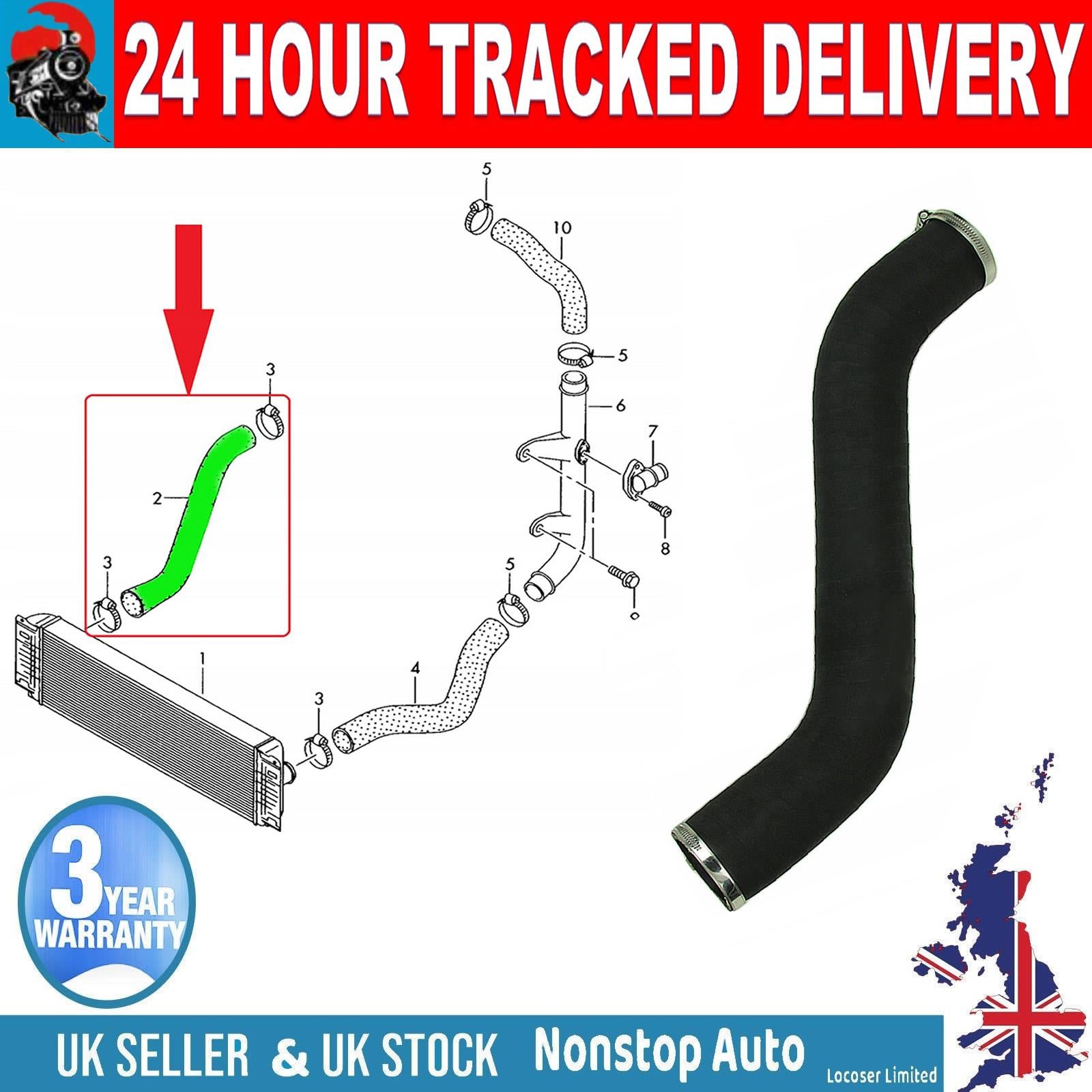 TURBO INTERCOOLER HOSE PIPE FOR  VW CRAFTER 2.5 TDI  2E0145856A