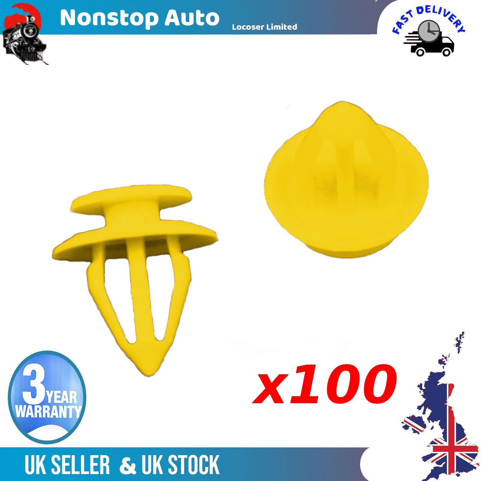 100X DOOR CARD TRIM PANEL MOULDING CLIPS FITS FORD Focus C-Max Galaxy 7M867299K